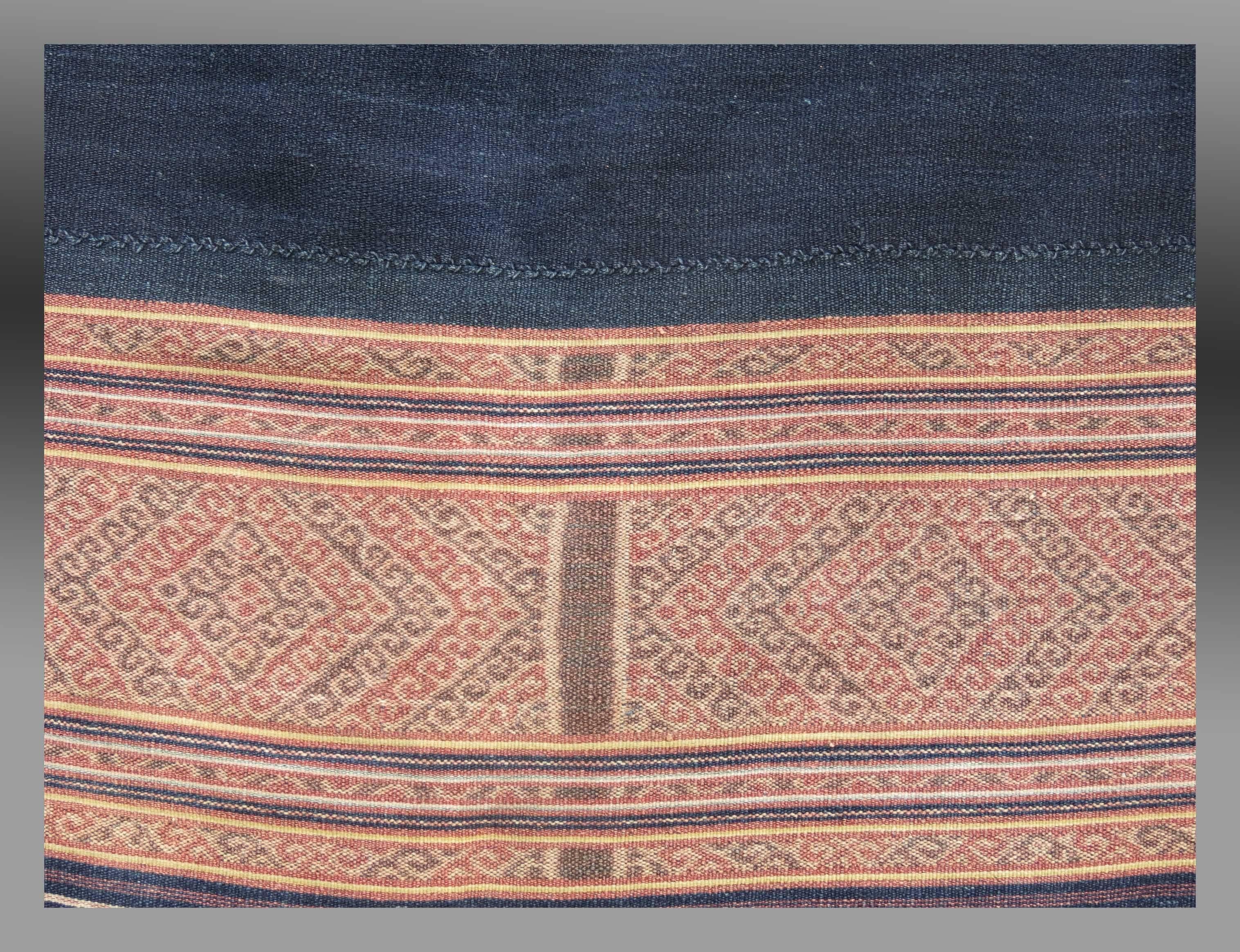 Woven West Timor Tribal Cotton Ikat Textile, Fine Weave, 1950s