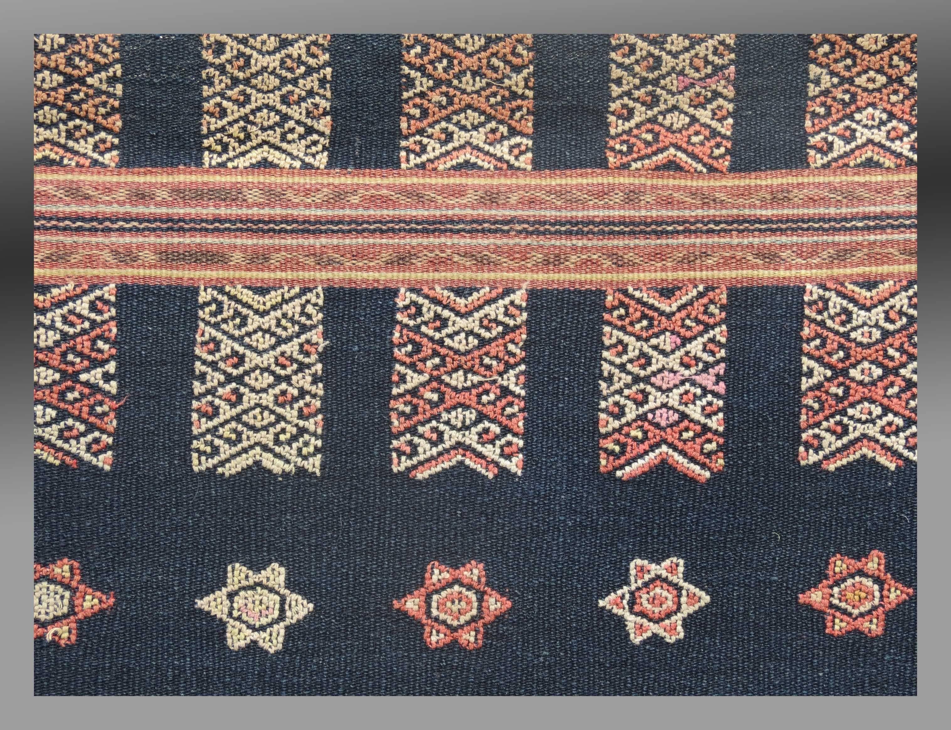 West Timor Tribal Cotton Ikat Textile, Fine Weave, 1950s 1