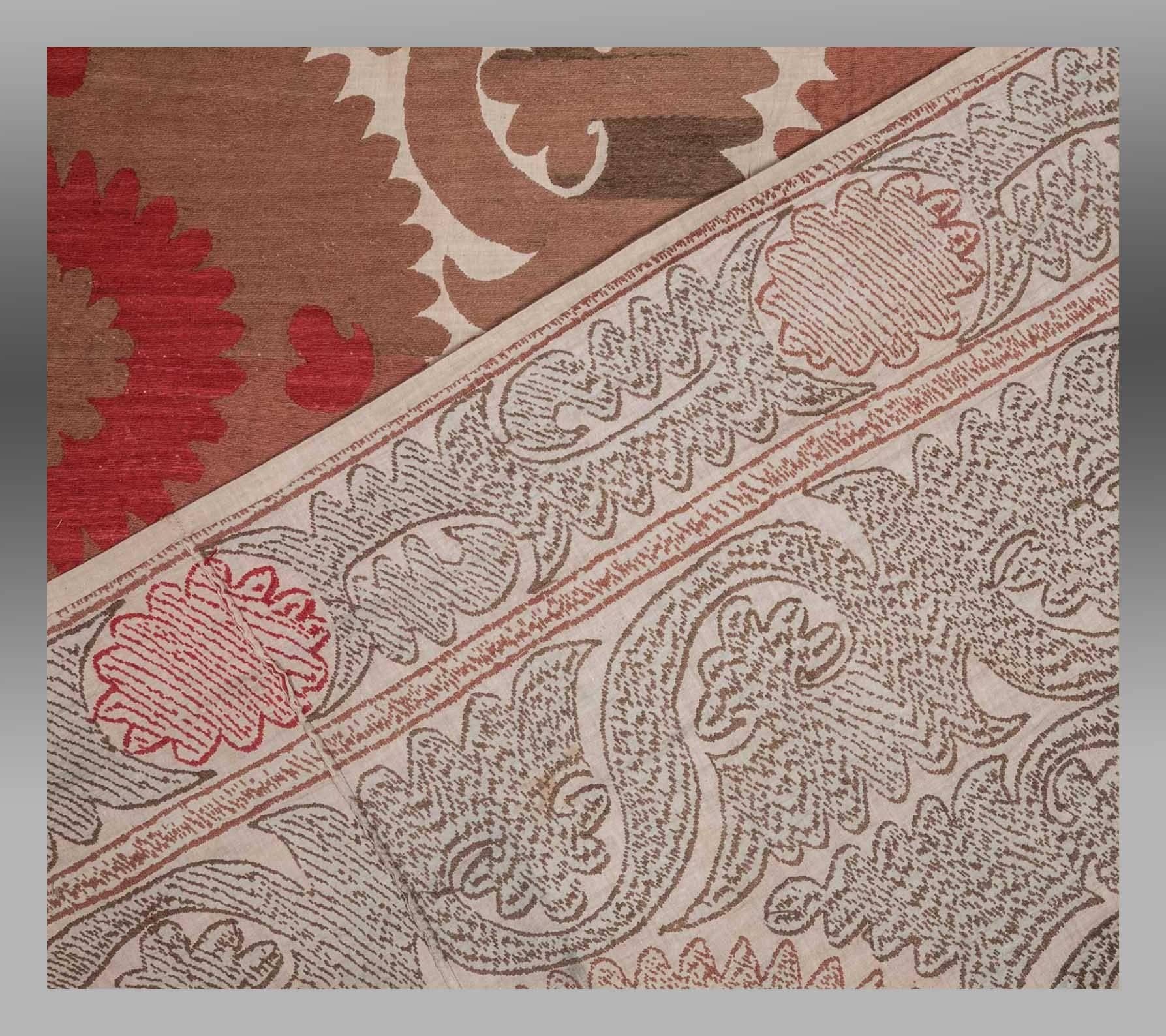 Cotton Vintage Uzbek Embroidery or 
