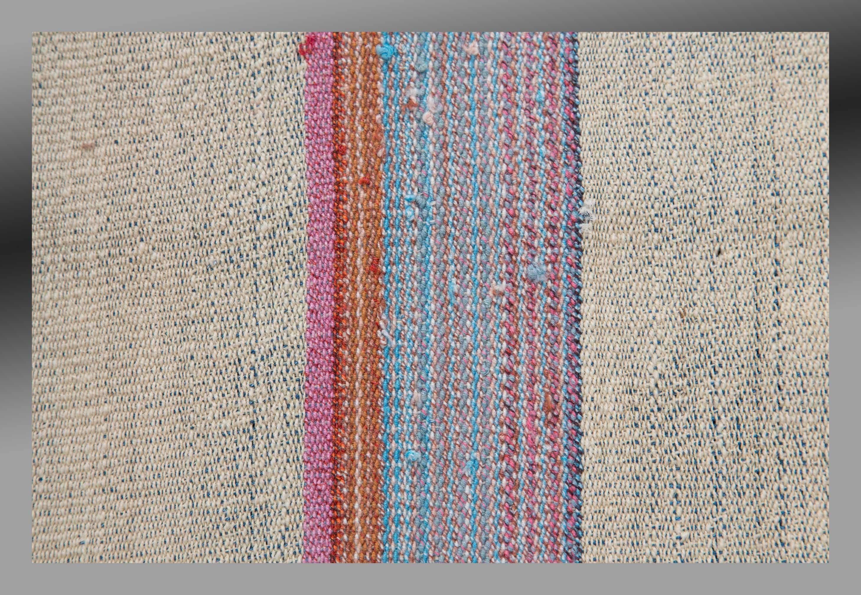 Woven Kilim, Flat-Weave Jajim from Southern Turkey, Mid-20th Century For Sale