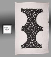 Vintage Uzbek Embroidery/Applique, Bed Spread/Wall Hanging