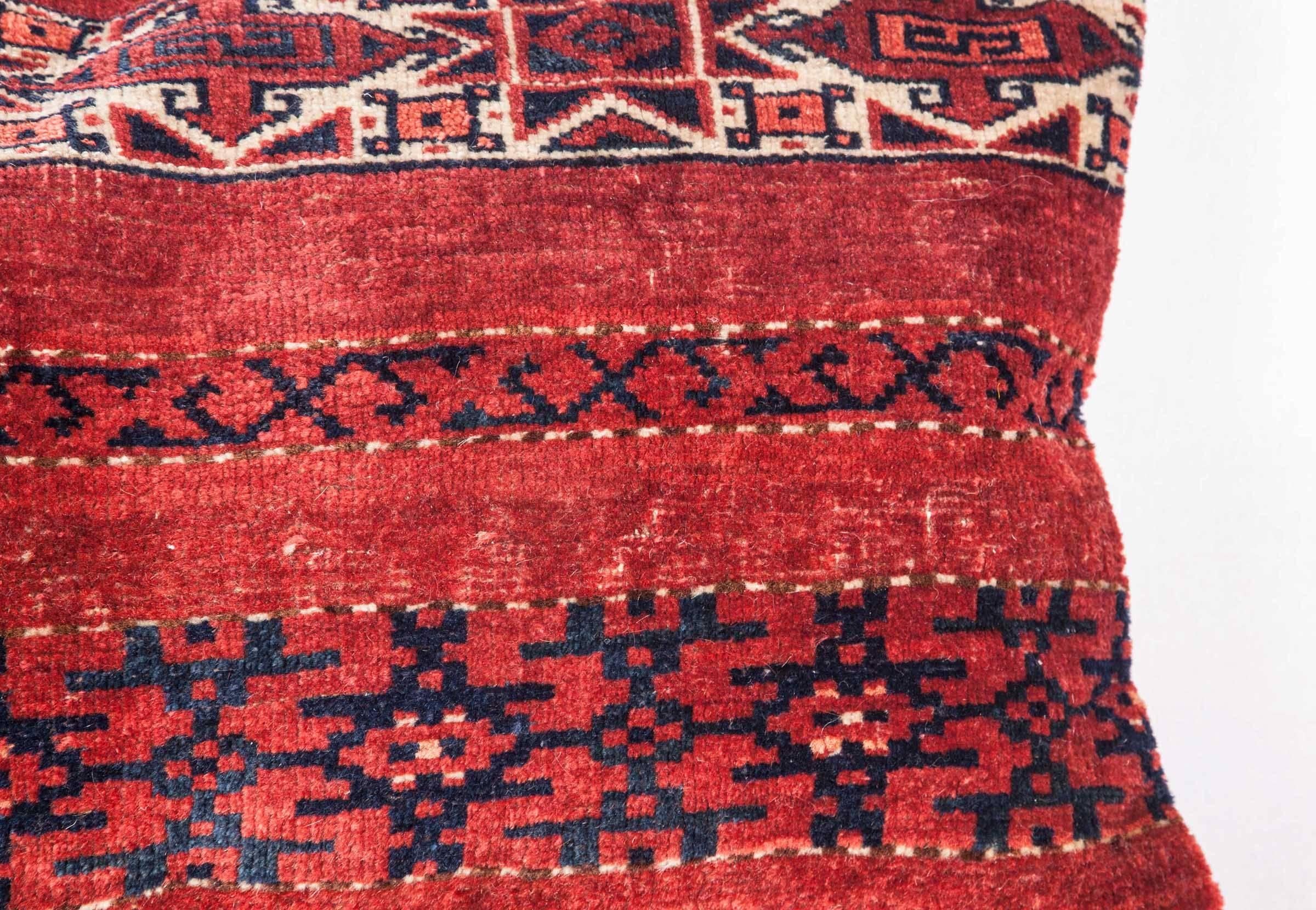 Antique Ersari Turkmen Pillow In Good Condition For Sale In By Appointment Only, CA