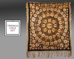 Vintage Embroidred Shawl, Hungary, Early 20th Century