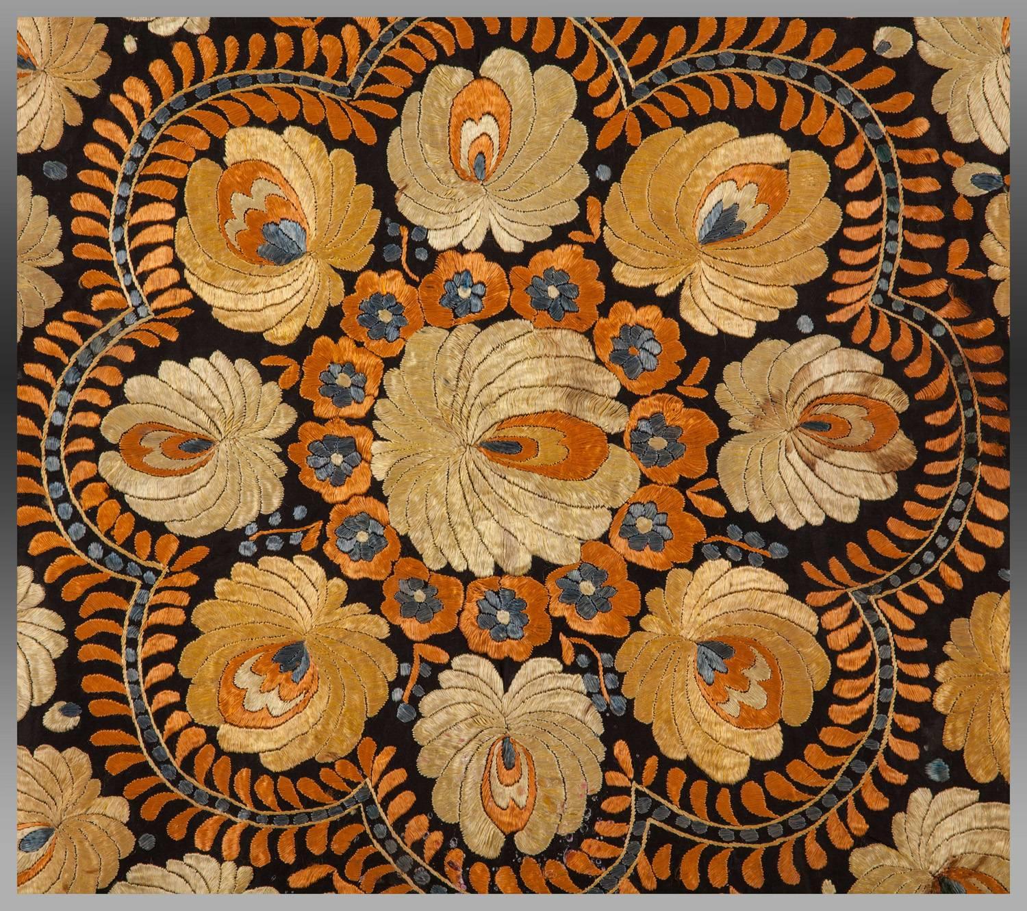 Other Vintage Embroidred Shawl, Hungary, Early 20th Century For Sale