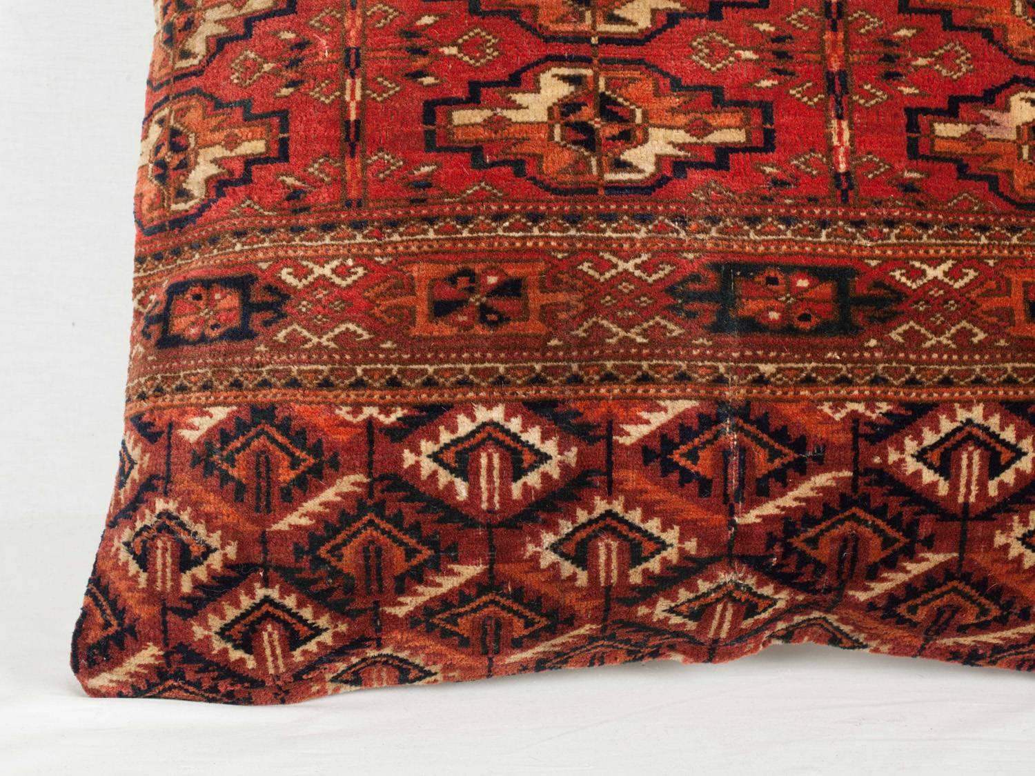 Antique Turkmen, Turkoman, Tekke Tribe, Pillow  In Good Condition For Sale In By Appointment Only, CA