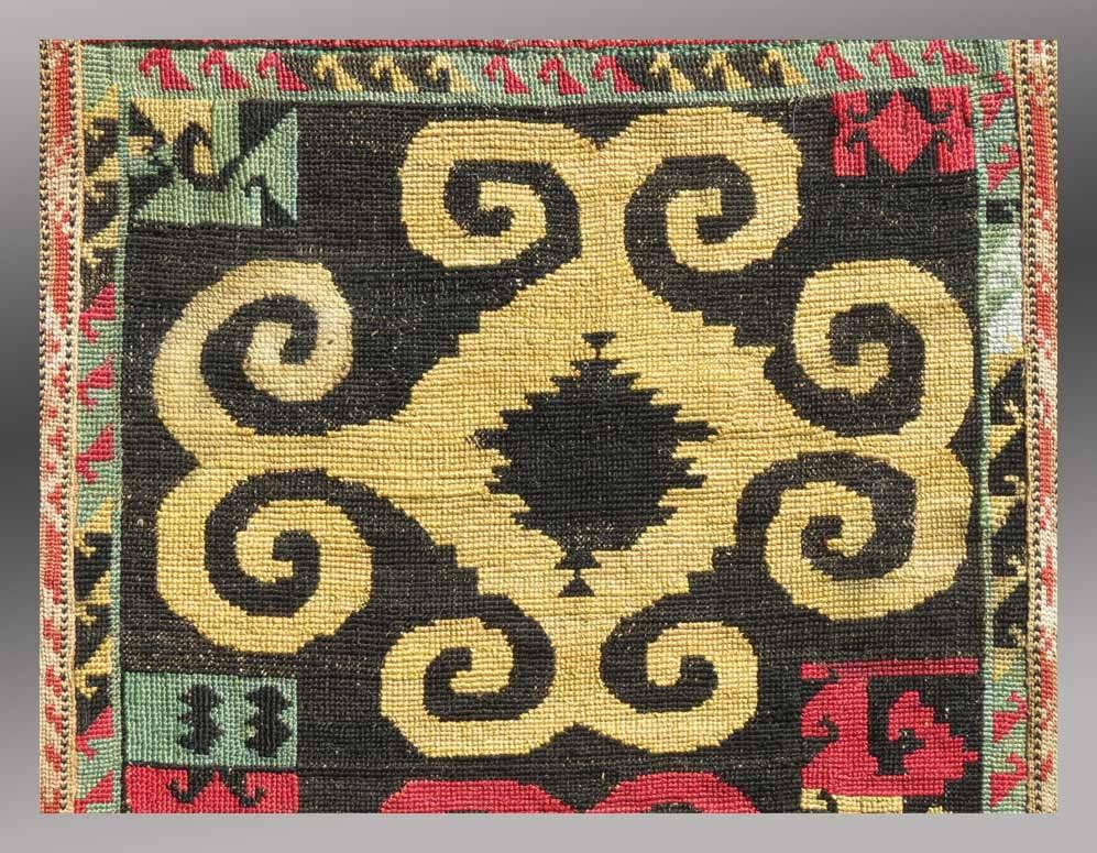 Antique Uzbek Cross Stitch Embroidered Wall Hanging, Central Asia, 19th Century In Good Condition For Sale In By Appointment Only, CA