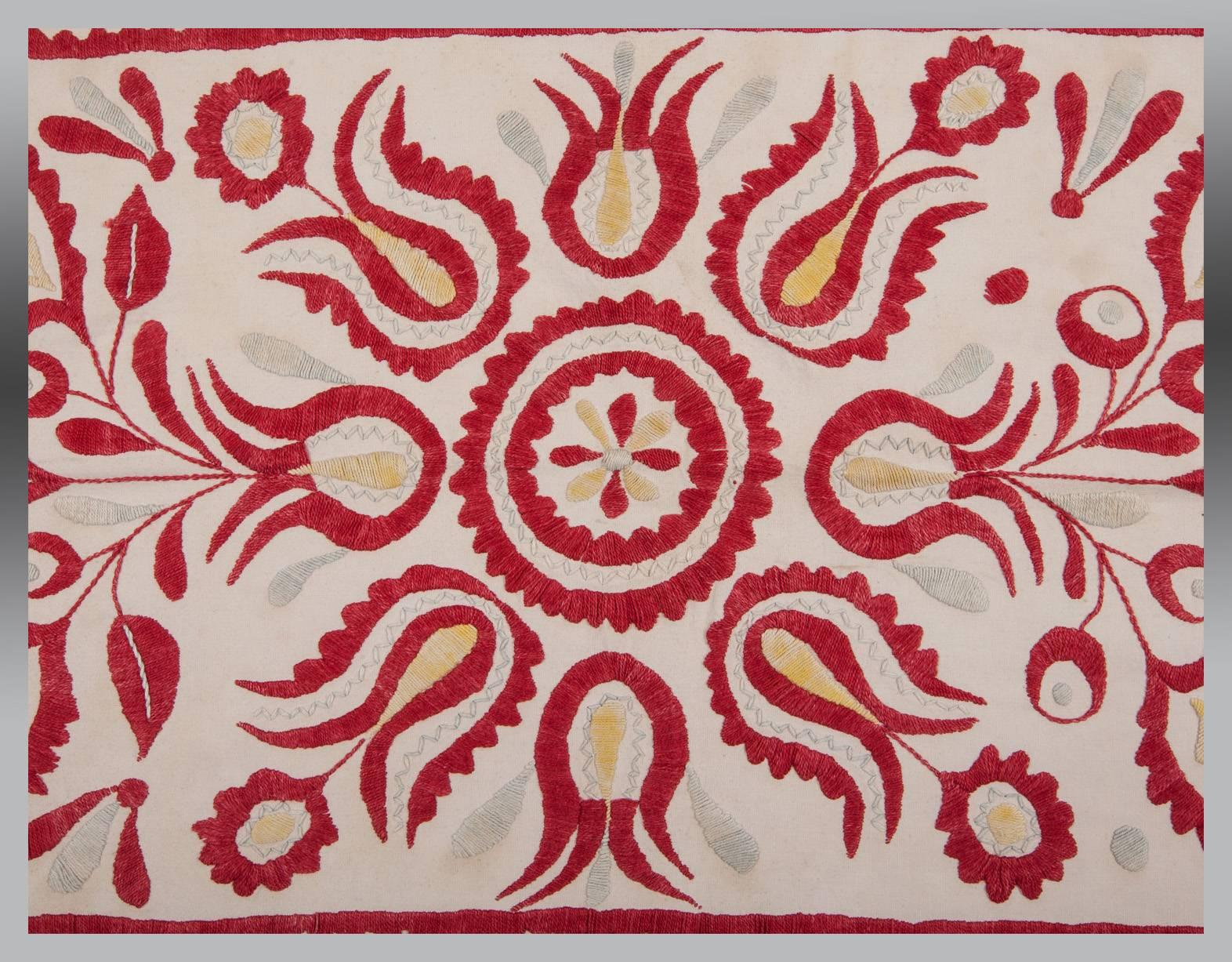 Embroidered Vintage Embroidery, Hungary, Early 20th Century For Sale