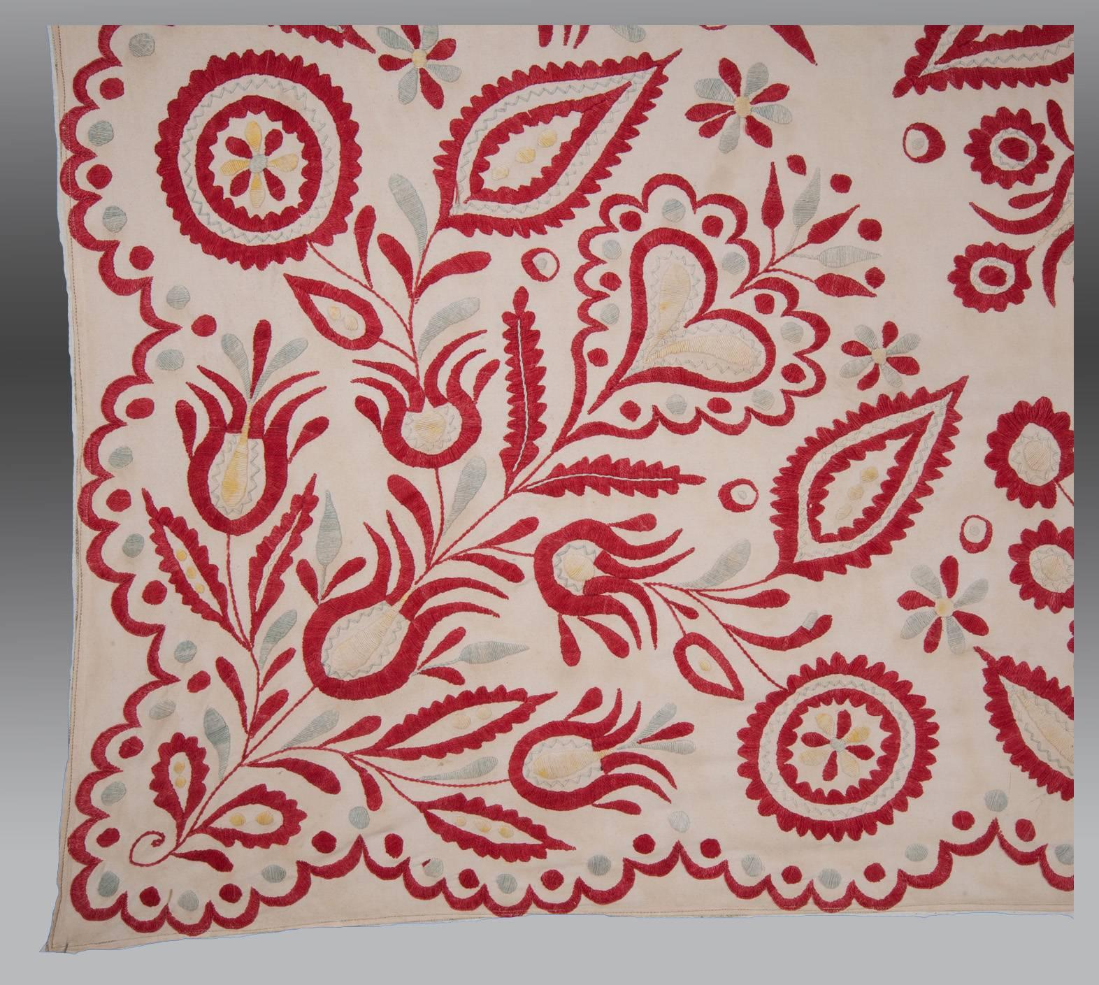 Vintage Embroidery, Hungary, Early 20th Century In Good Condition For Sale In By Appointment Only, CA