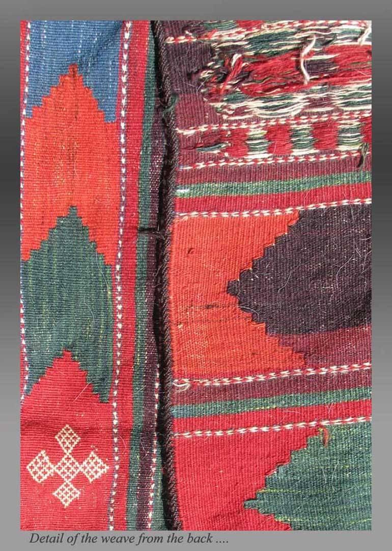 Antique Baluch Kilim, Flat-Weave, South East Persia, 19th Century In Good Condition For Sale In By Appointment Only, CA