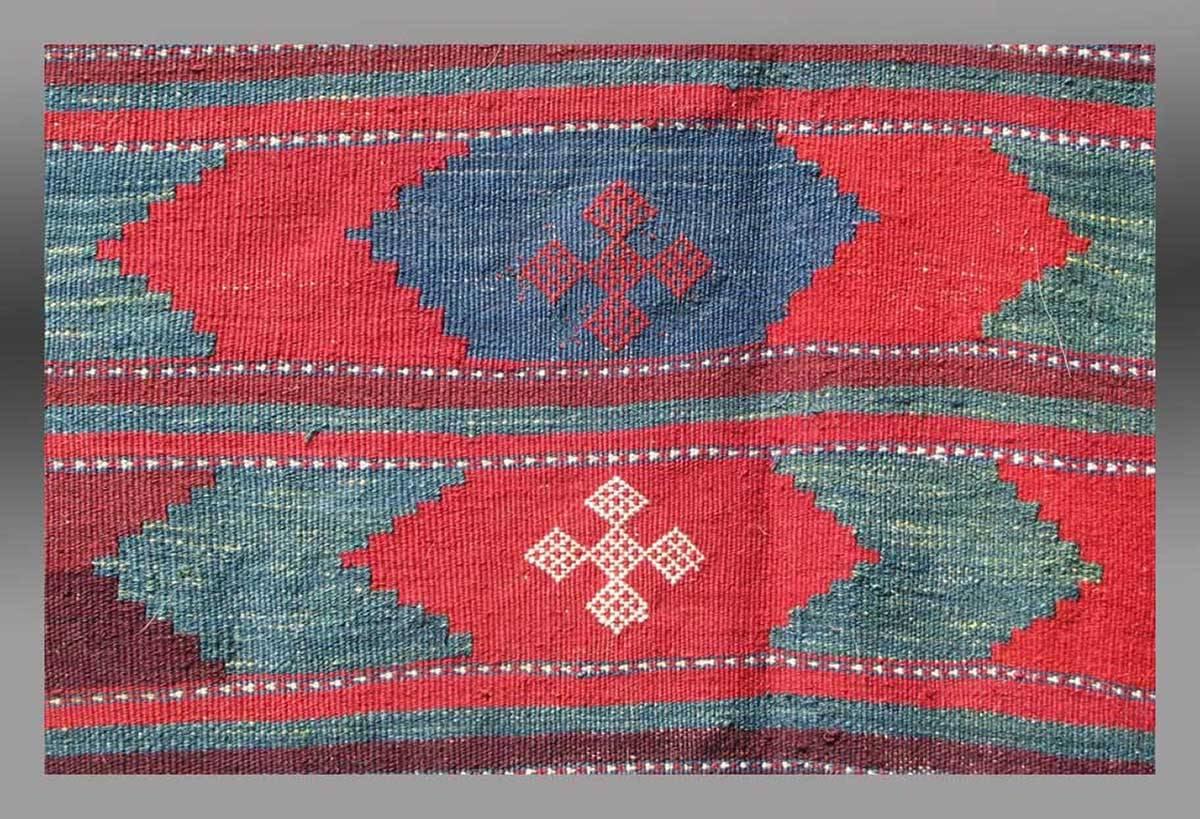 Persian Antique Baluch Kilim, Flat-Weave, South East Persia, 19th Century For Sale