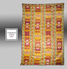 Antique Central Asian Ikat Panel, Early 20th Century