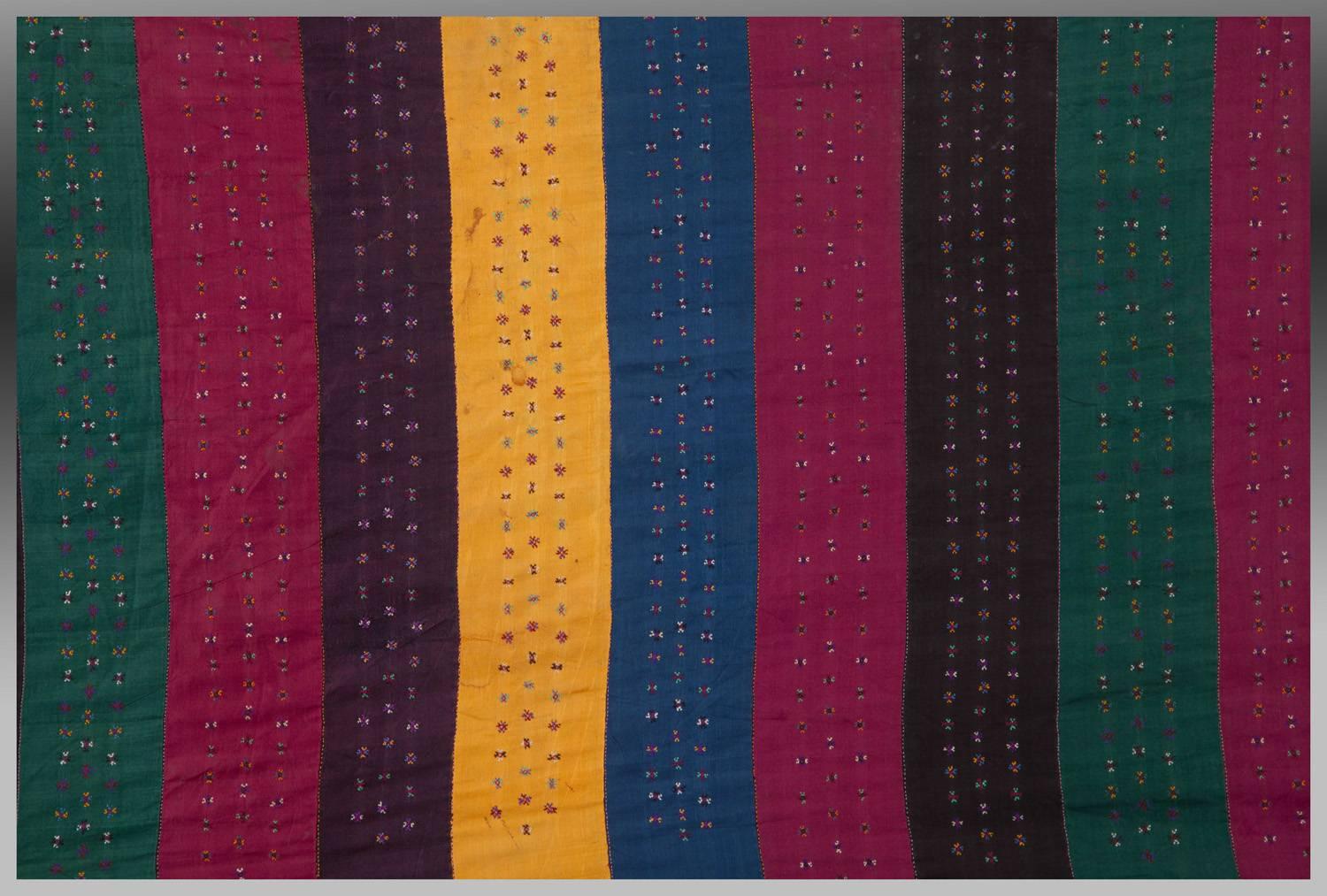 Tribal Antique Zoroastrian Textile, Central Persia, 19th Century For Sale