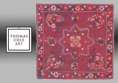 Antique Uzbek Suzani or Embroidery, Central Asia, 19th Century