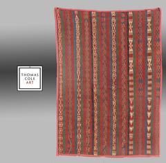 Antique Uzbek Flat-Weave or Jajim, Central Asia, 19th Century