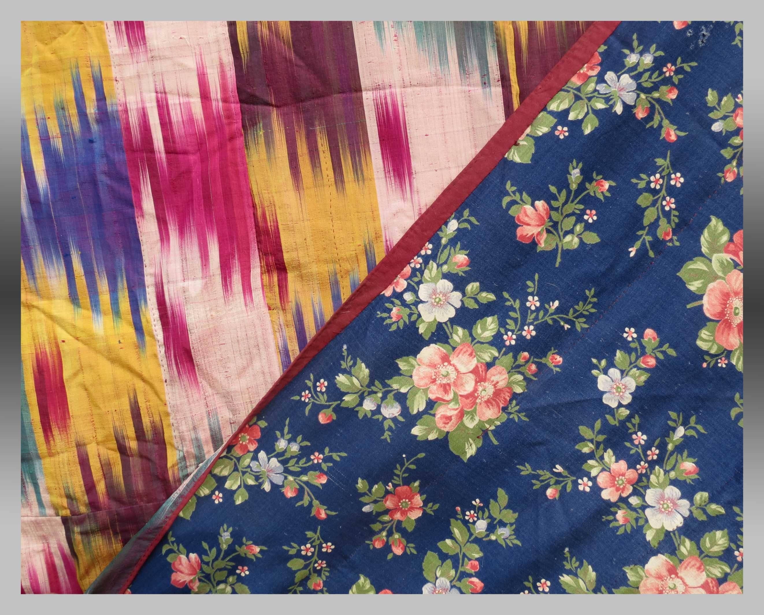 Antique Uzbek Ikat Panel, Central Asia, Late 19th Century 1