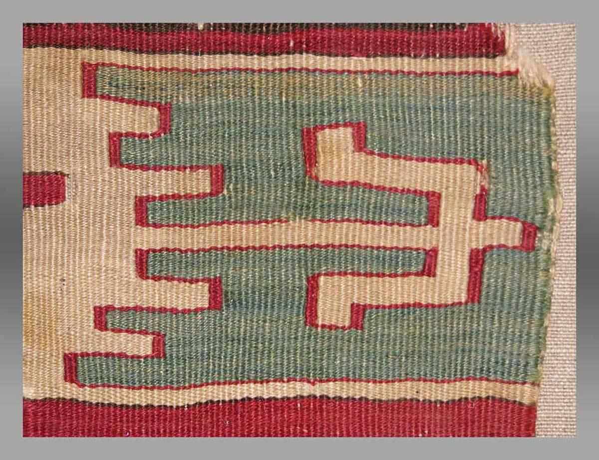 Wool Antique Kilim Fragment Mounted from Central Anatolia, 18th Century For Sale