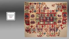 Antique Kilim Fragment Mounted from Central Anatolia, 18th Century