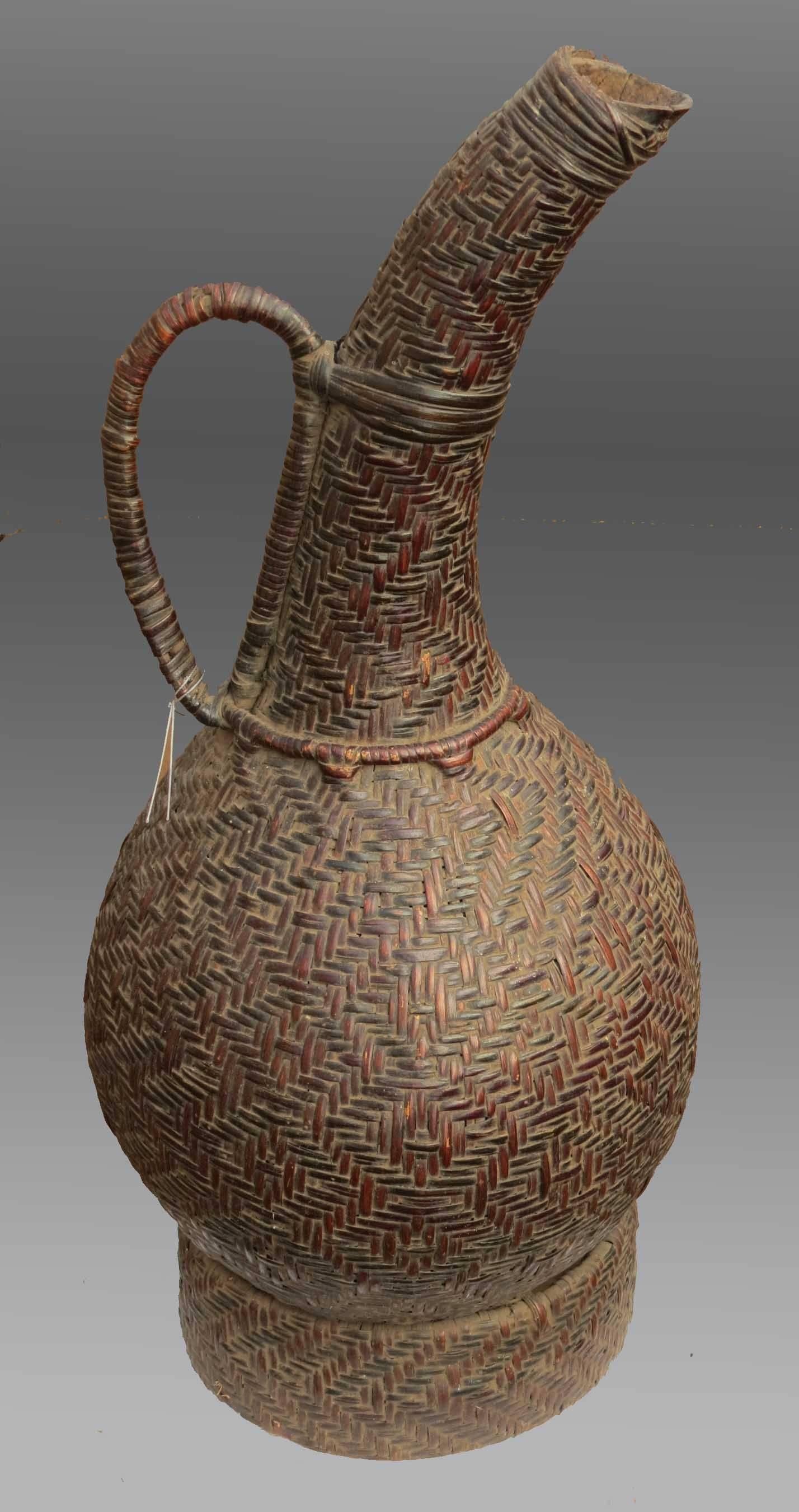 Tribal Woven Basketry/Gourd, Kuba from Democratic Republic of the Congo For Sale