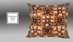 Vintage Uzbek Embroidered Pillow (Large), Central Asia, 1970s