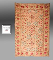 Antique Uzbek Embroidey or Suzani, Central Asia, 19th Century