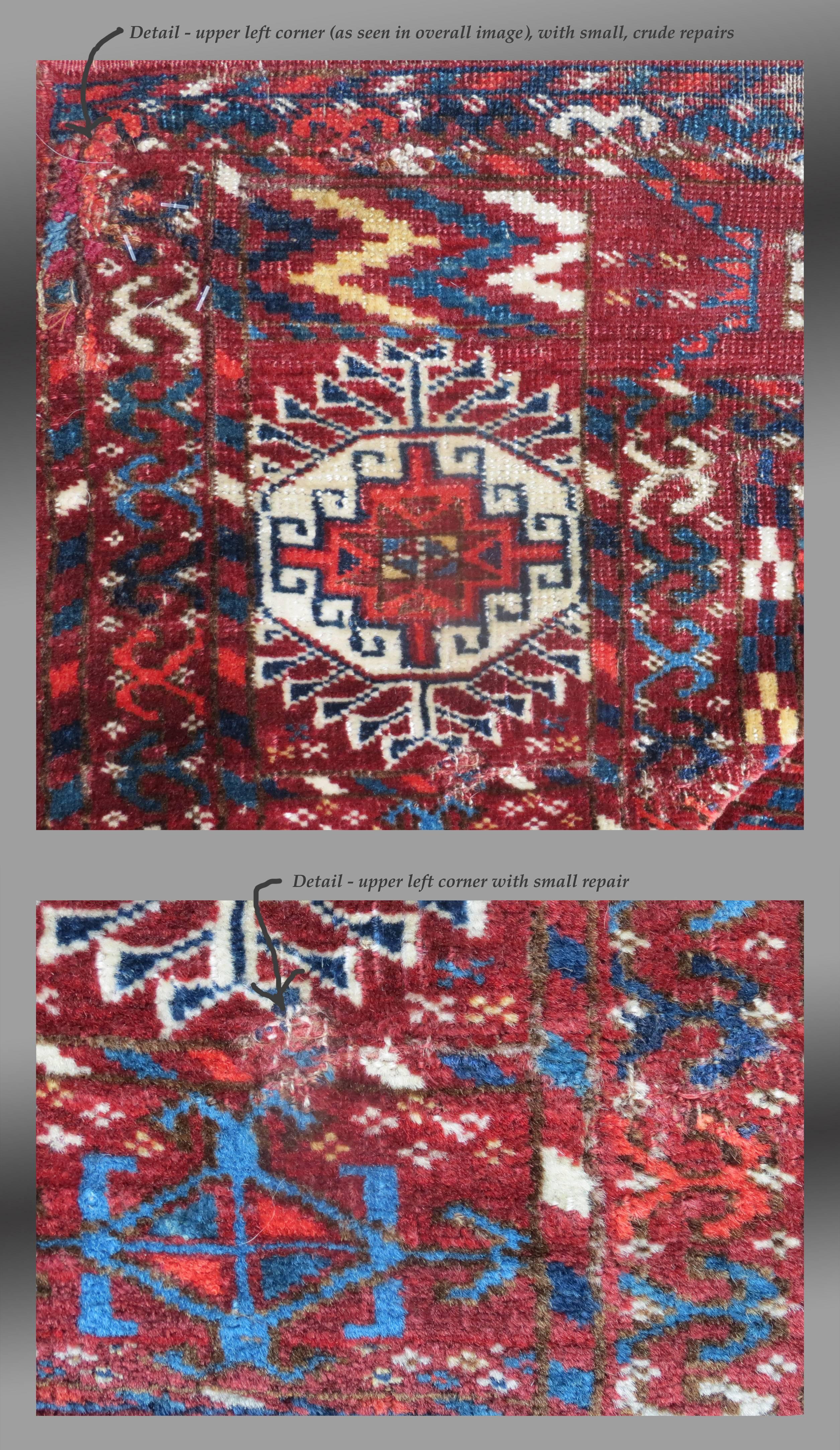 Antique Tekke Turkmen Carpet, Central Asia, Mid-19th Century For Sale 2