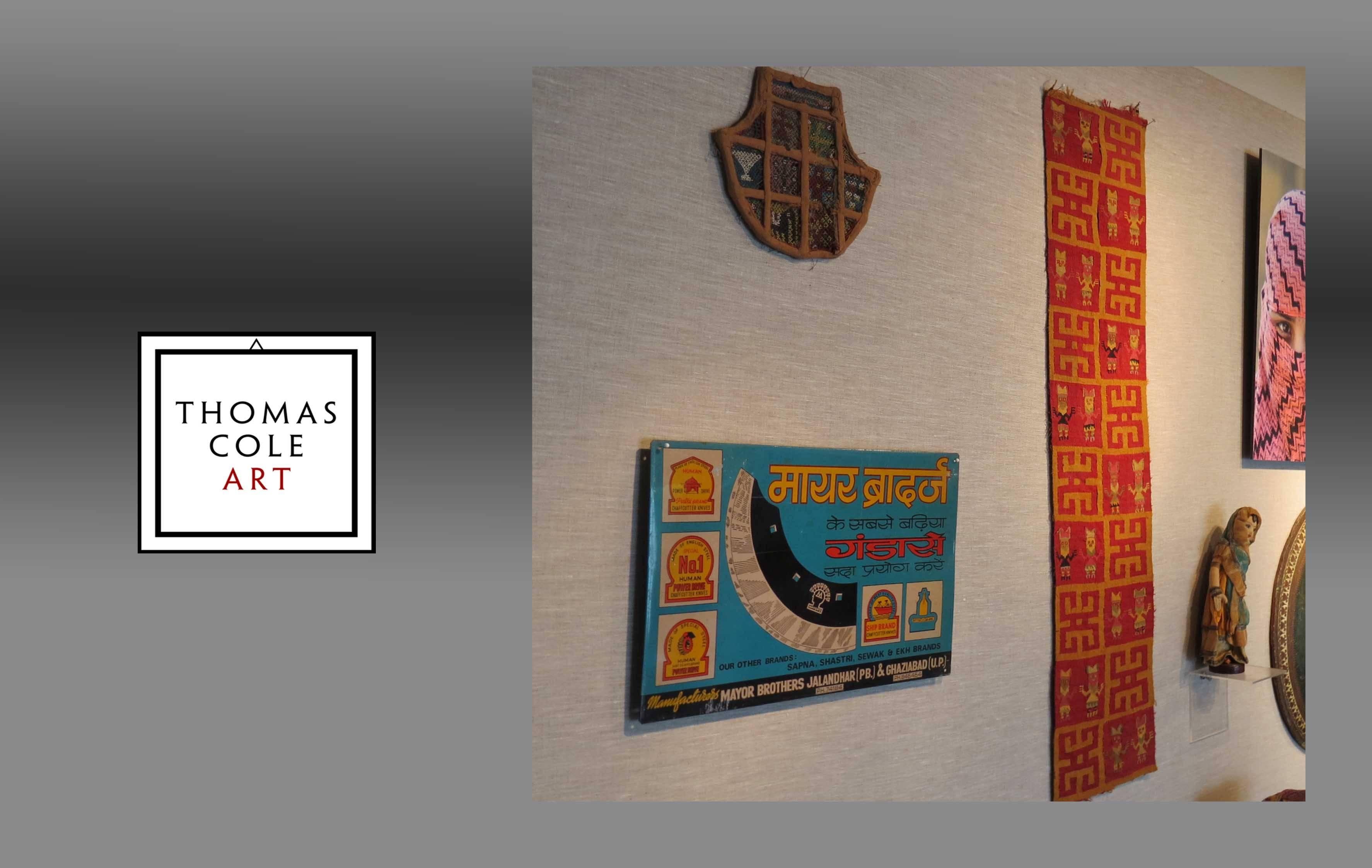 20th Century Old Tin Advertising Sign 'Litho, ' North India, circa 1960s For Sale