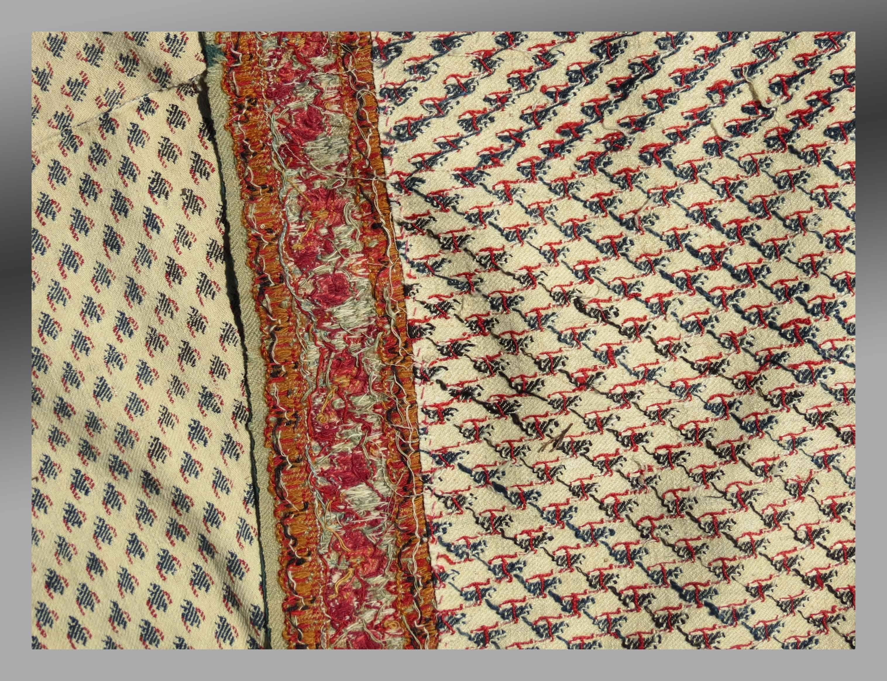 Wool Antique Kashmir Shawl 'Fragment, ' 