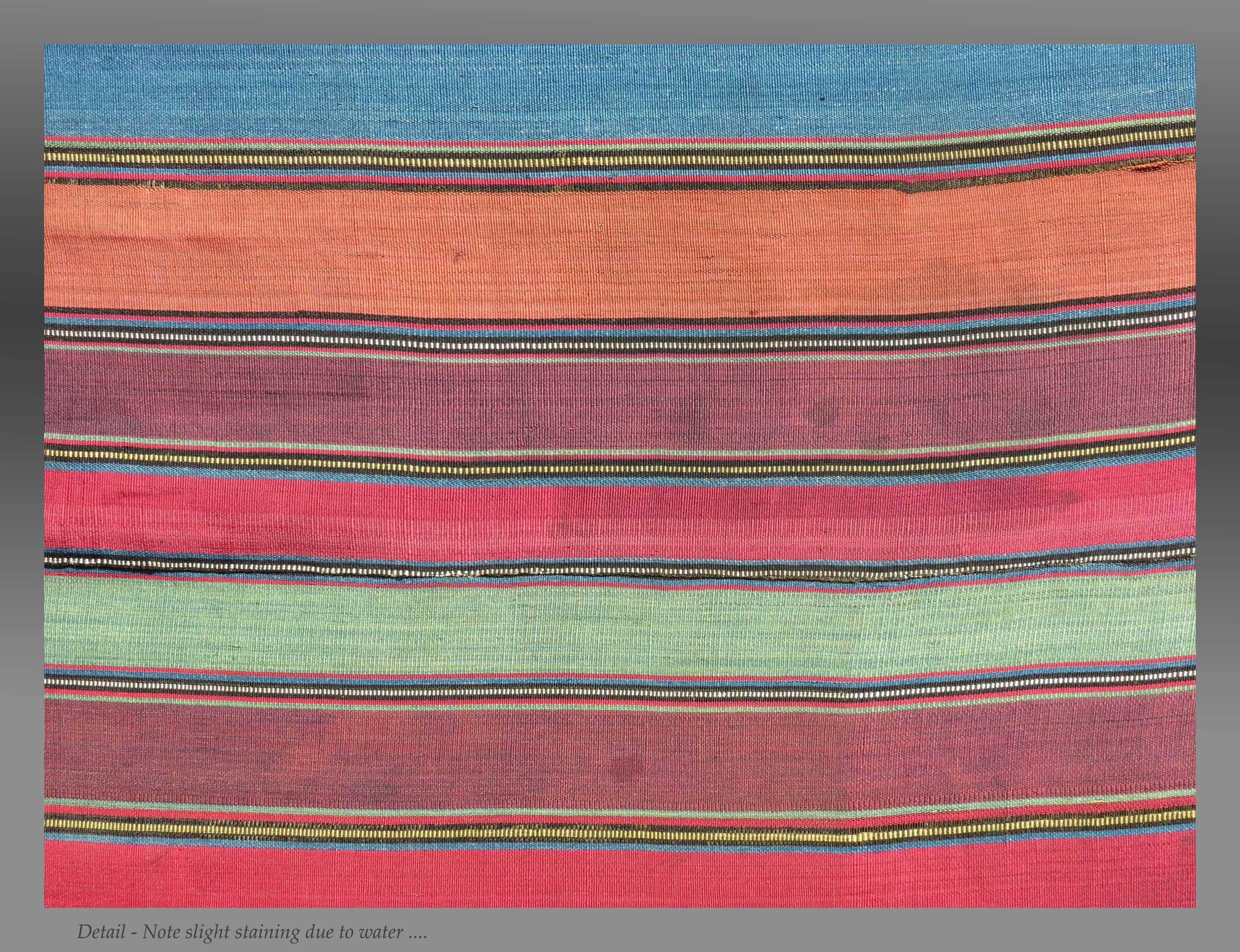 Woven Antique Shahsavan Silk Cover, Silk Textile, Azerbaijan, circa 1850 For Sale