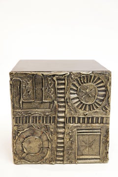 Brutalist Cube Side Table by Adrian Pearsall for Craft Associates