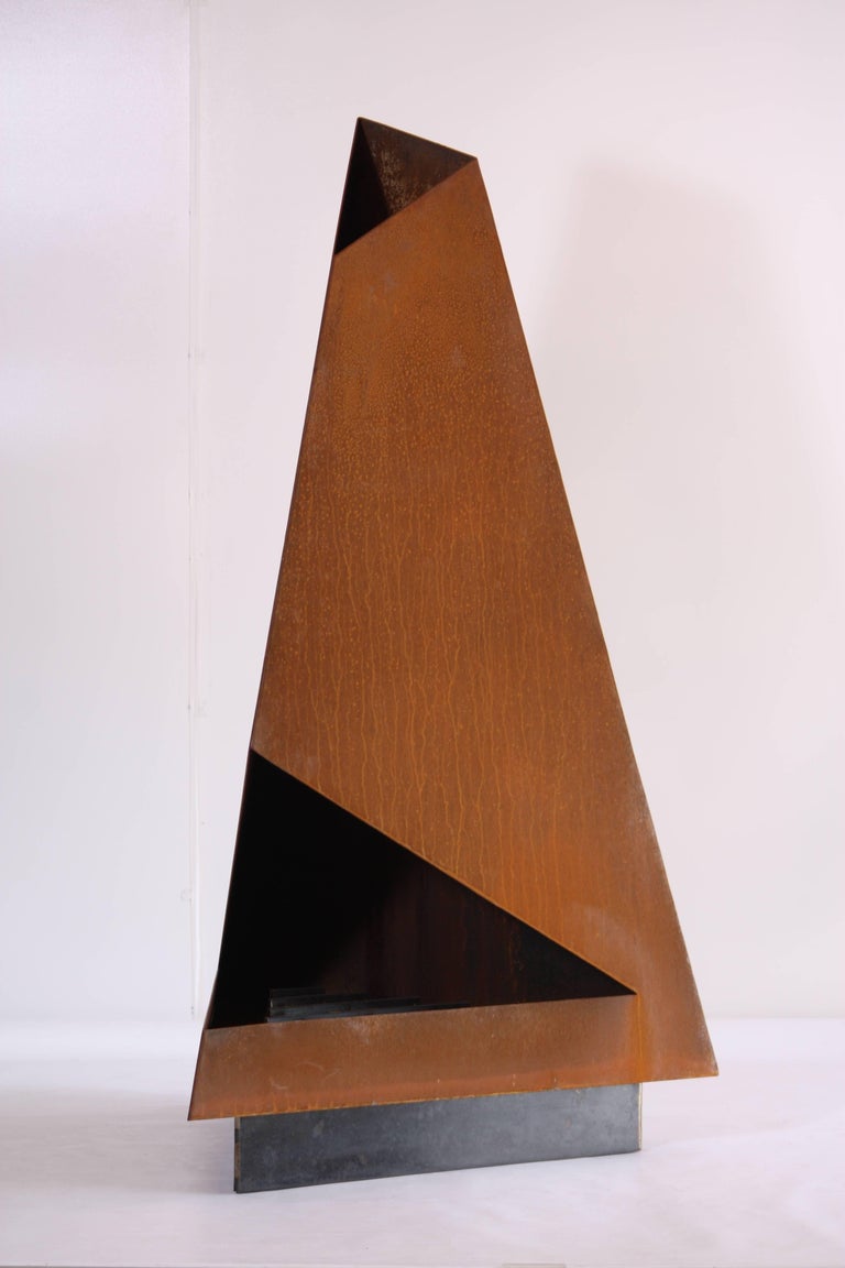 Steel Fire Pit Outdoor Chiminea Fireplace For Sale At 1stdibs