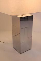 Paul Evans Chrome Brutalist Cityscape Table Lamp