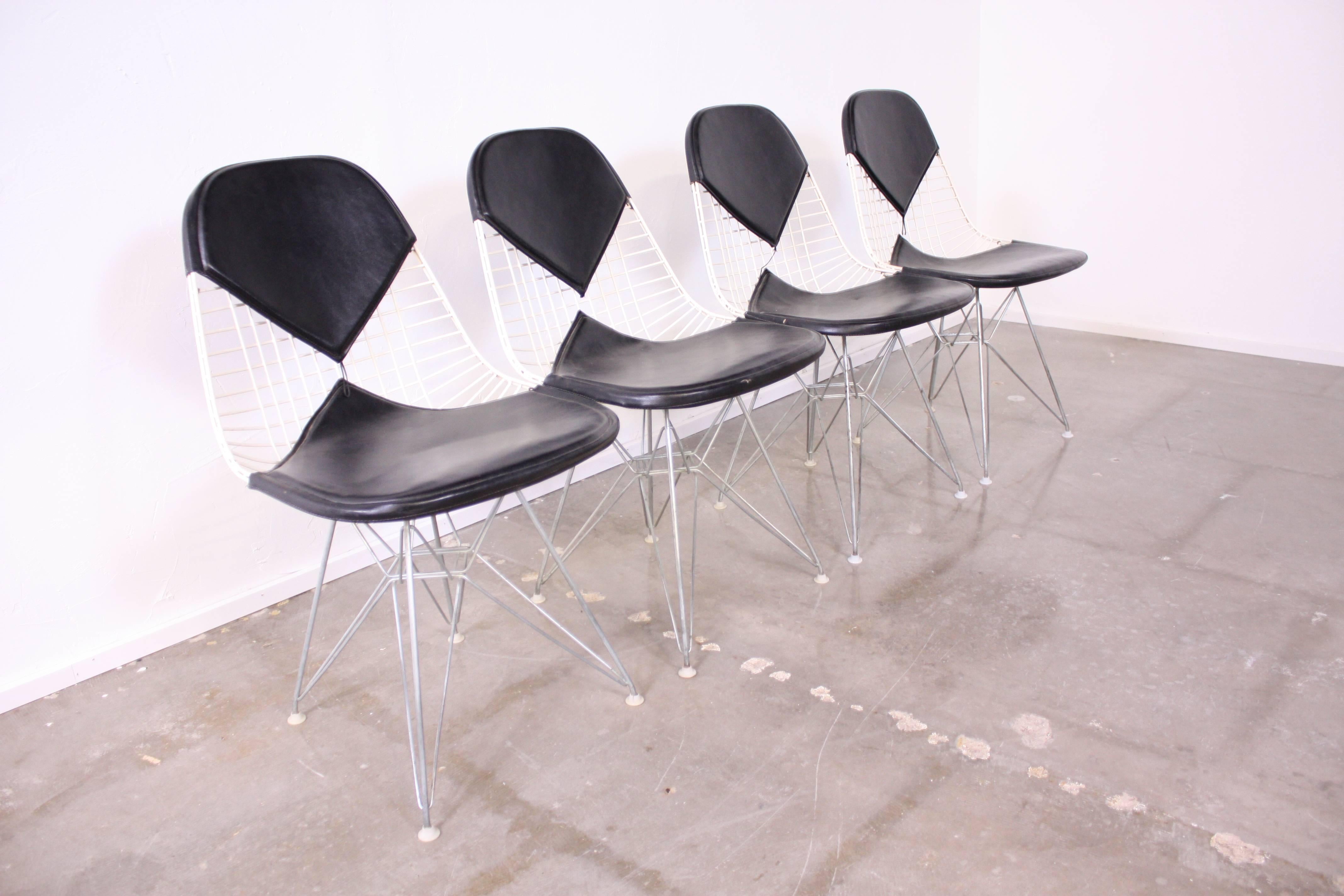 Set of Four Eames for Herman Miller DKR-2 Bikini Dining Chairs 3