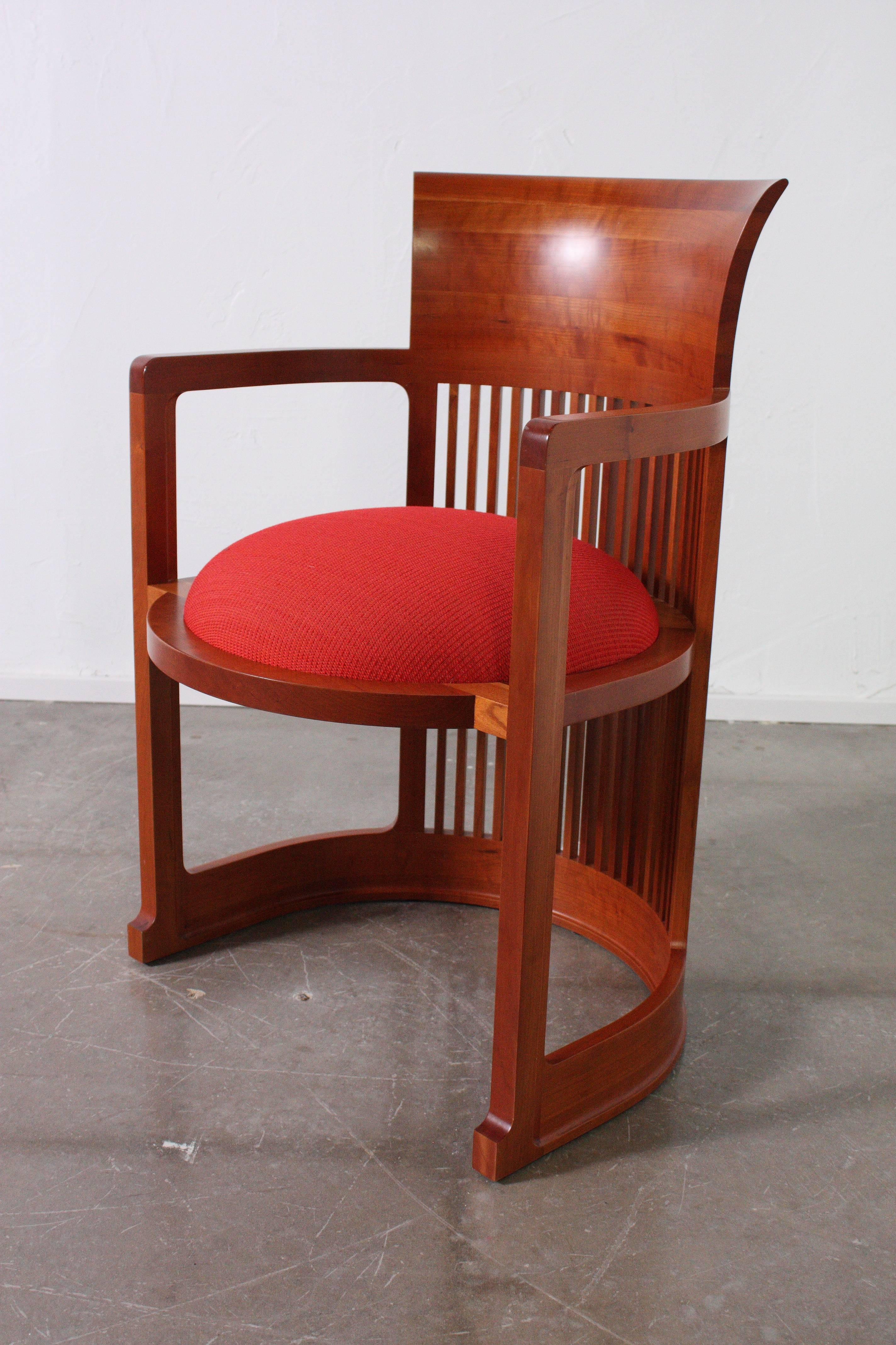 American Frank Lloyd Wright Barrel Chair from Cassina