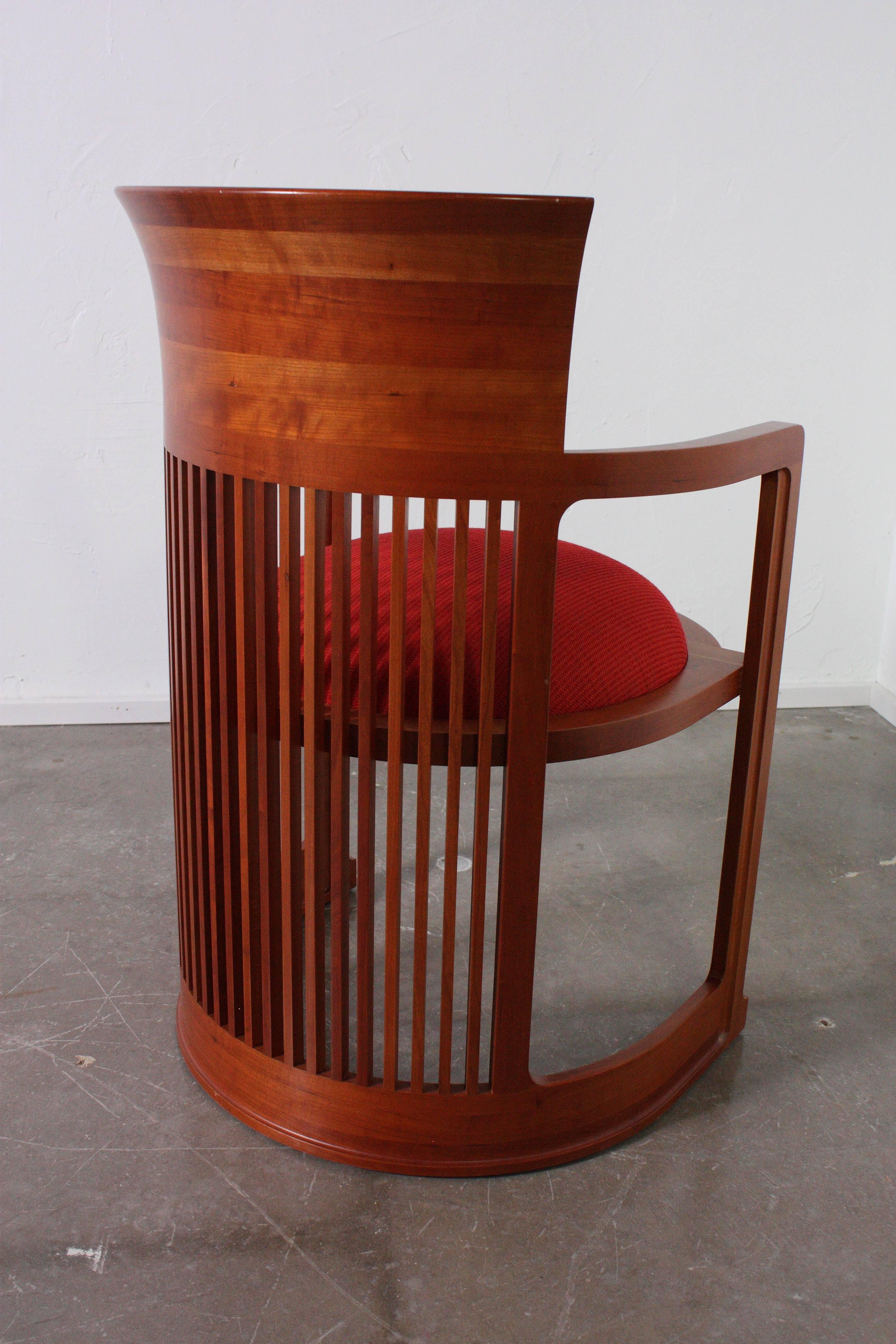 20th Century Frank Lloyd Wright Barrel Chair from Cassina