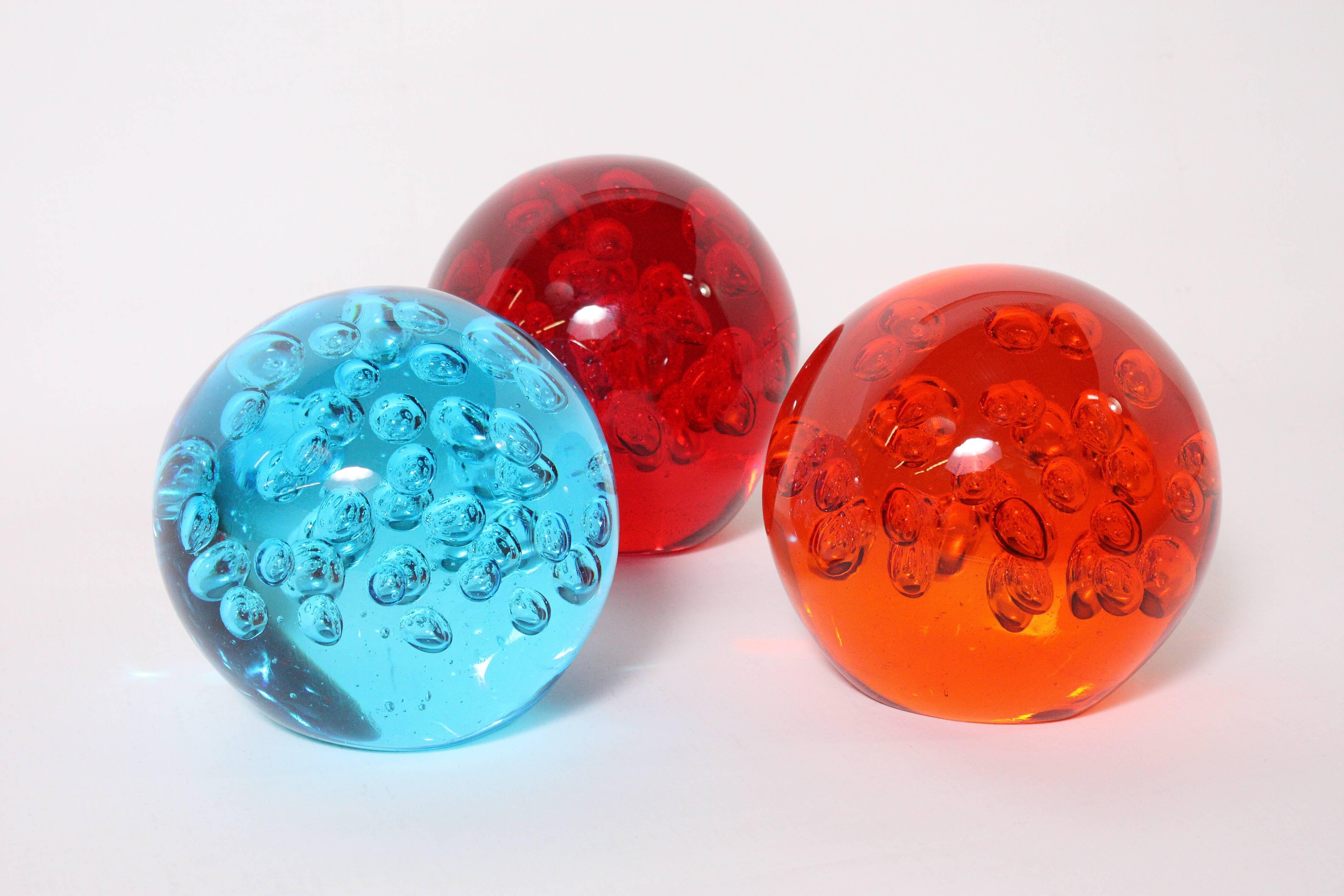 Large Handblown Bubble Glass Spheres 1