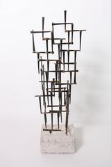 Brutalist Nail Table Top Sculpture