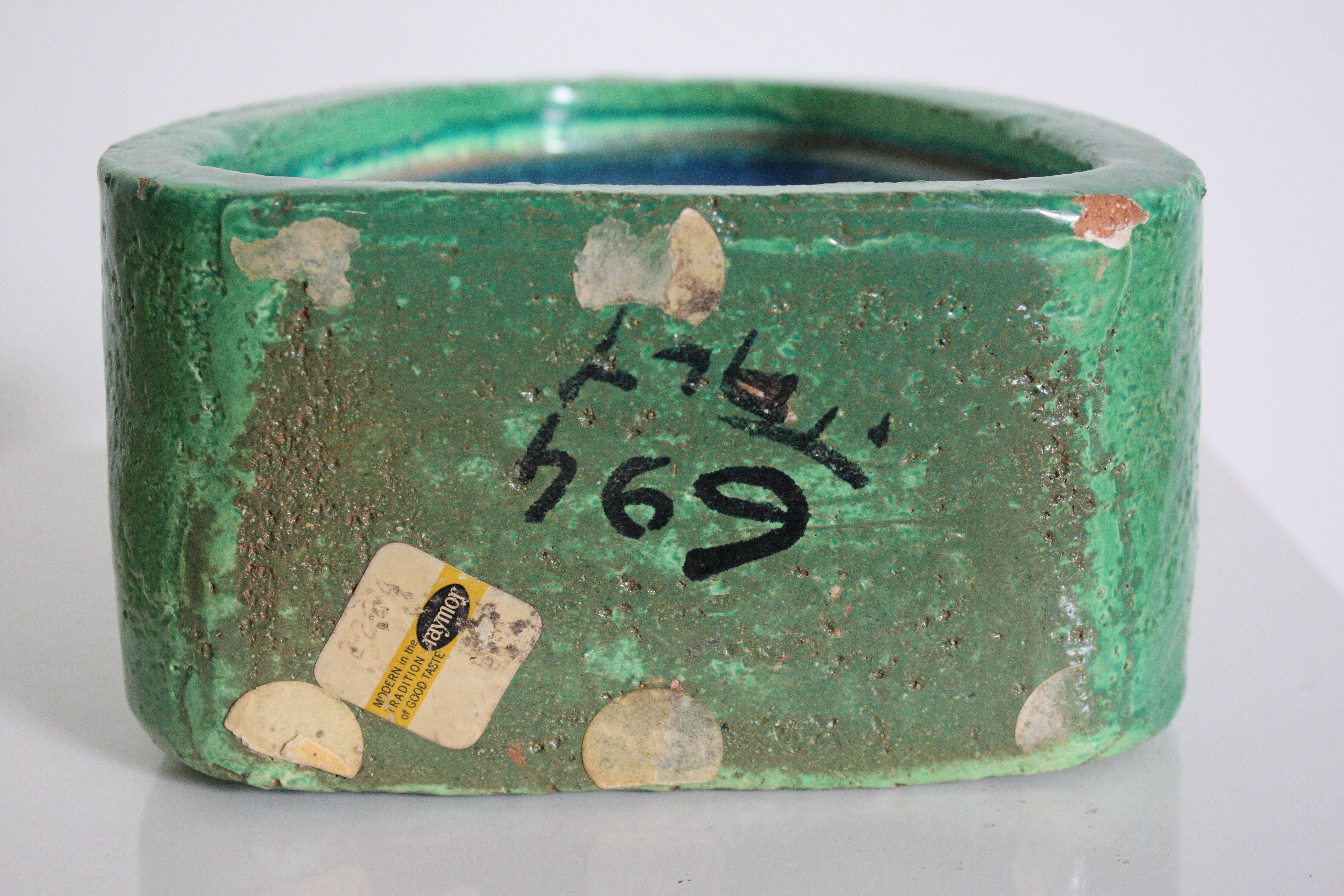 Rare Glazed Ceramic and Crushed Glass Vase by Raymor at 1stDibs