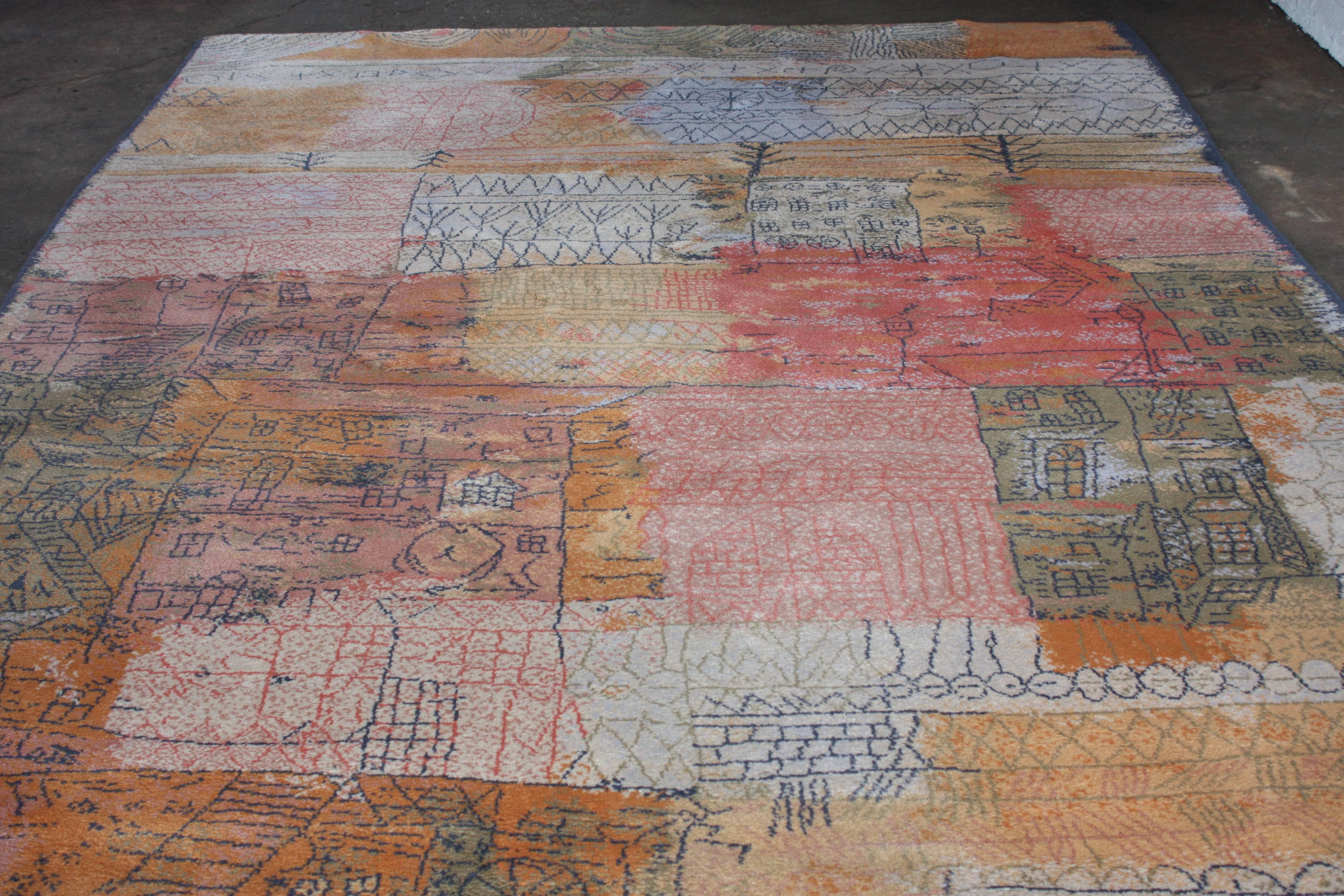 Late 20th Century Large Rug by Ege Axminster A/S, Denmark, after Paul Klee