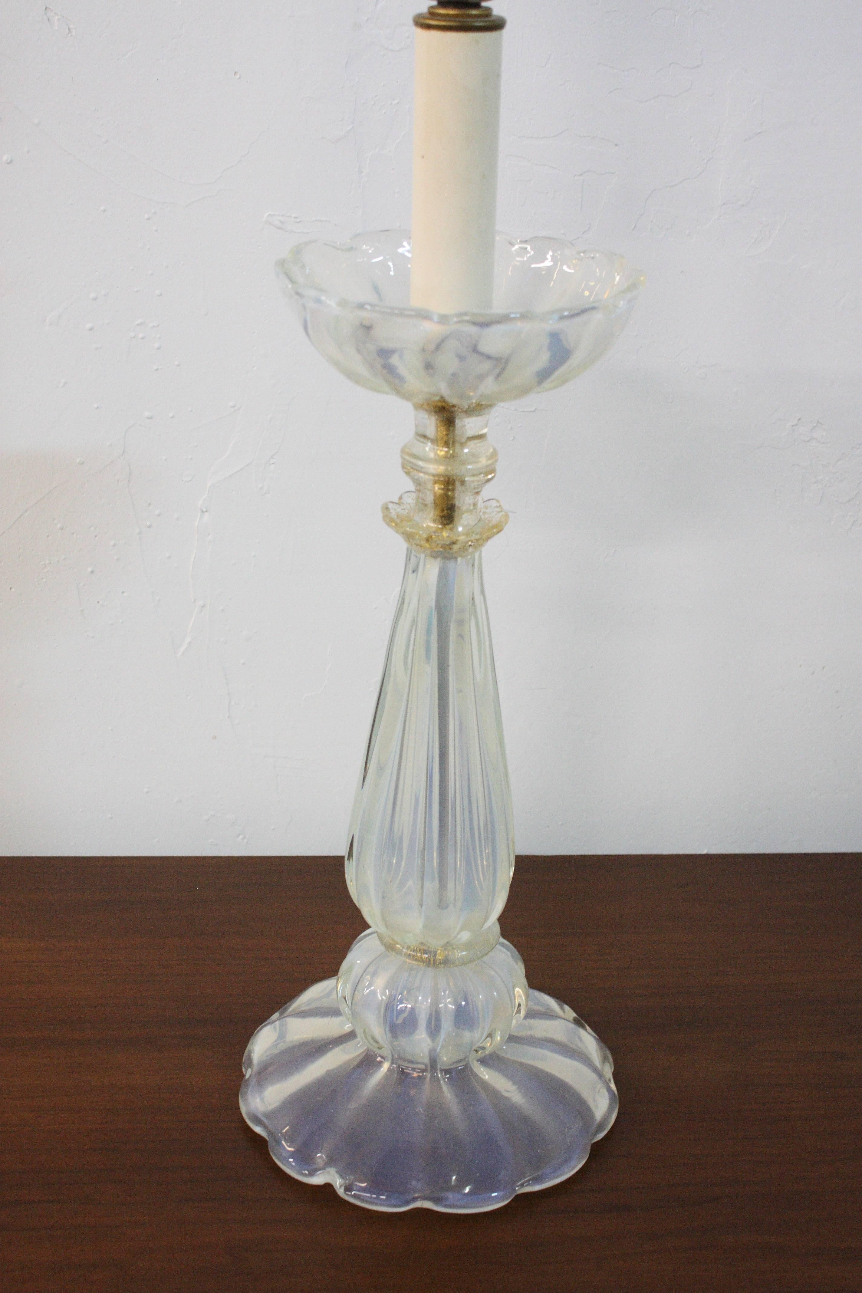 Italian Murano Glass Table Lamp For Sale 1