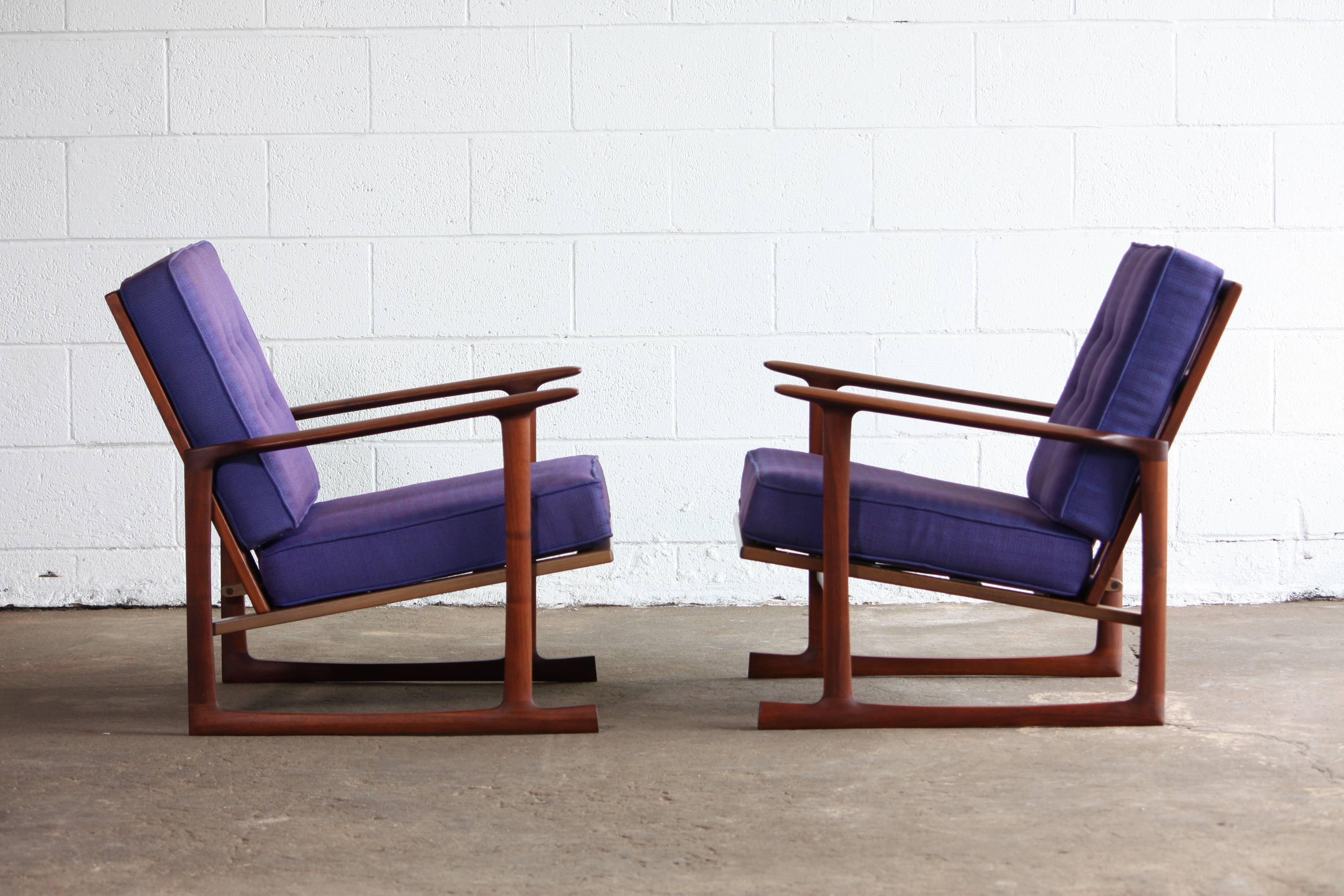 Danish Lounge Chairs by Ib Kofod Larsen for Selig