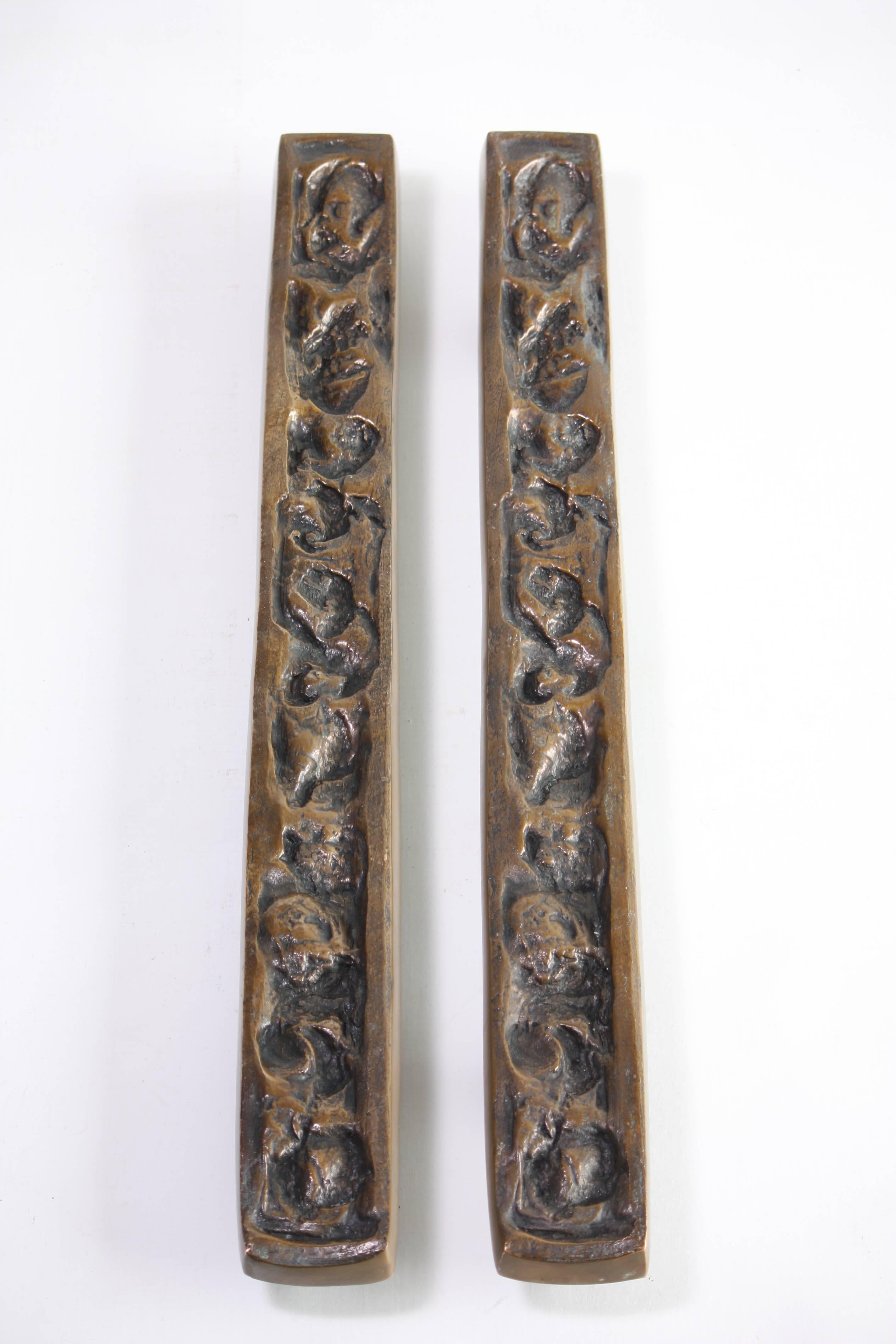 Late 20th Century Bronze Door Pulls by Forms and Surfaces.