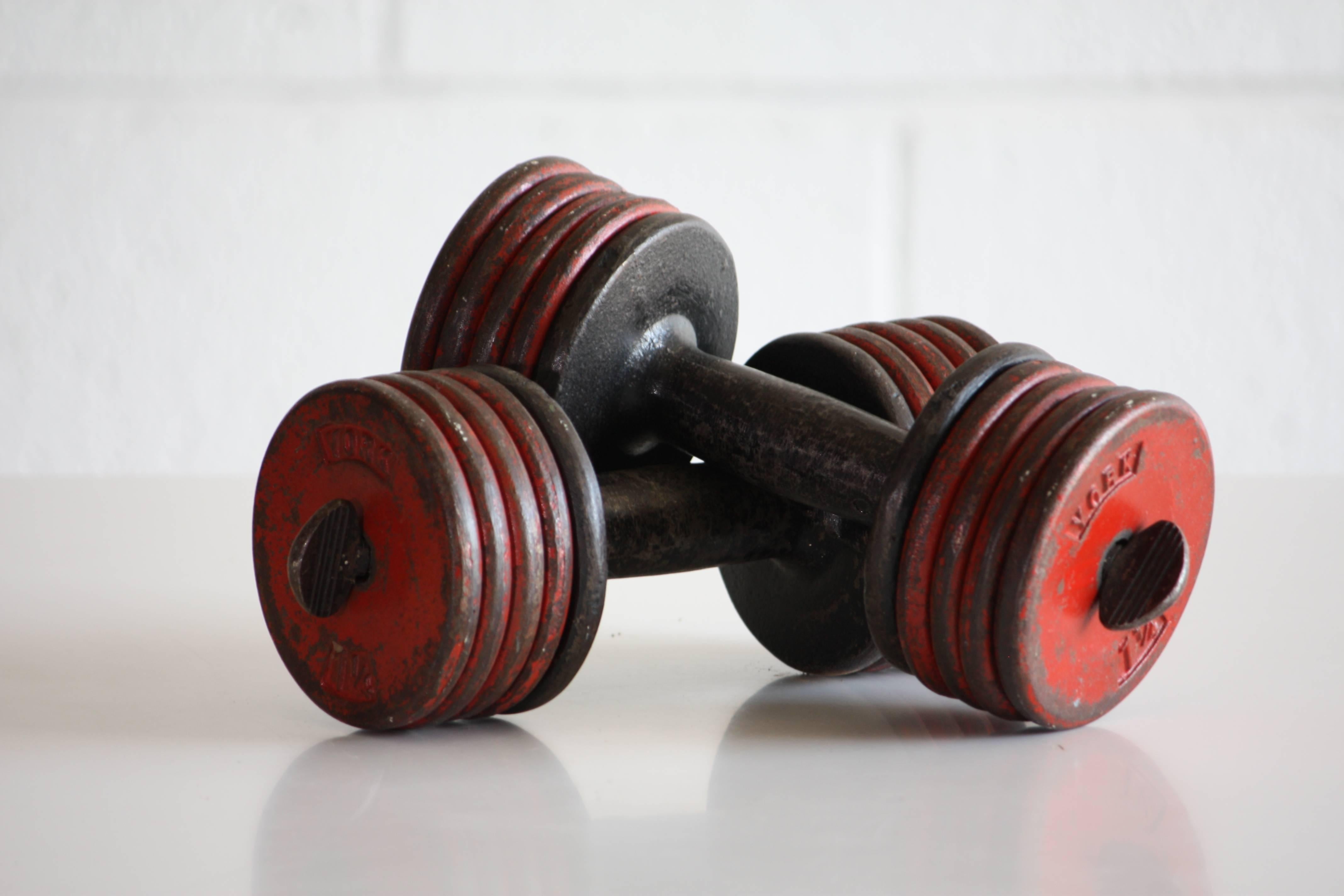 york dumbbells vintage