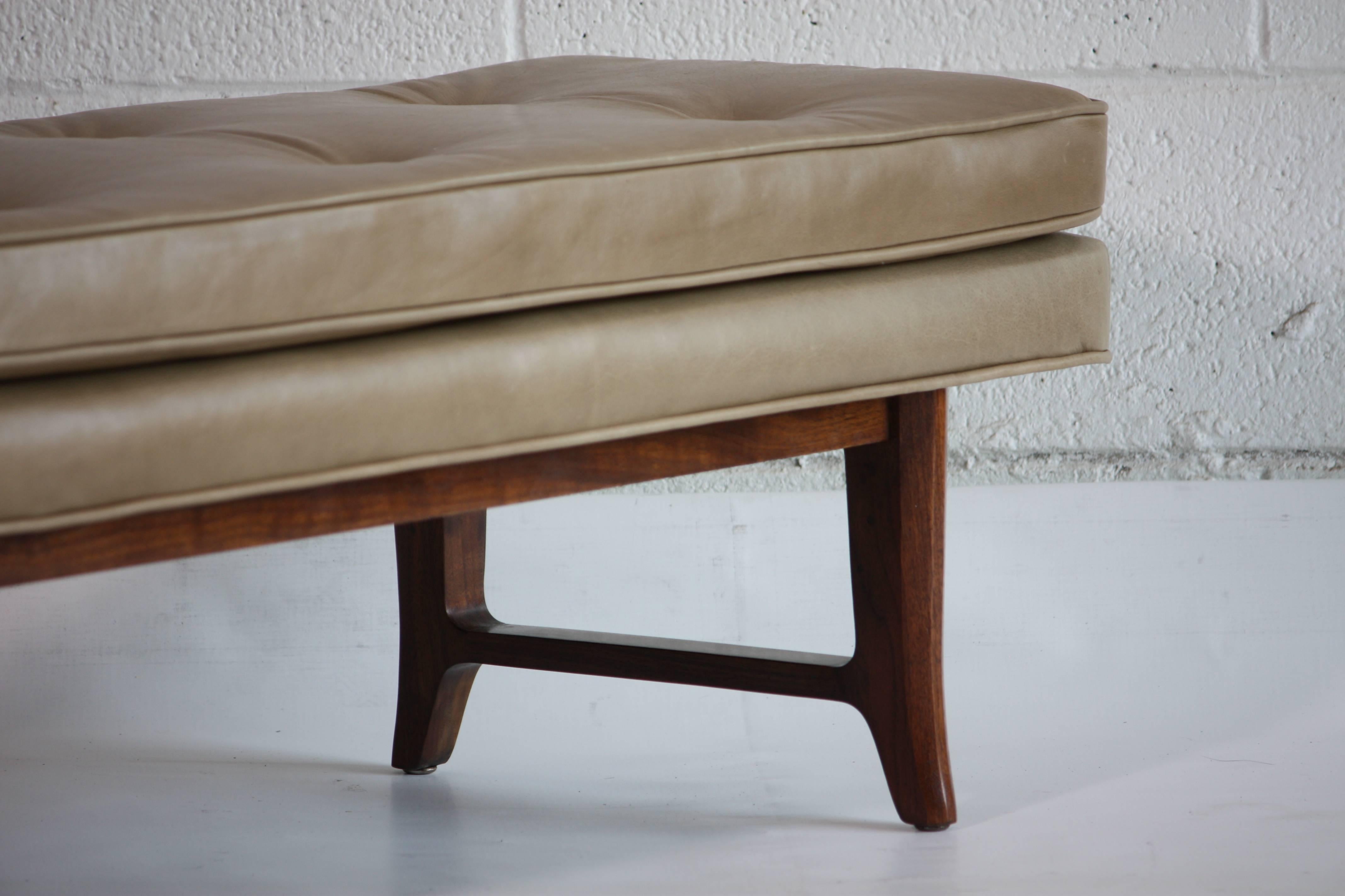 Leather Bench by Edward Wormley for Dunbar 1