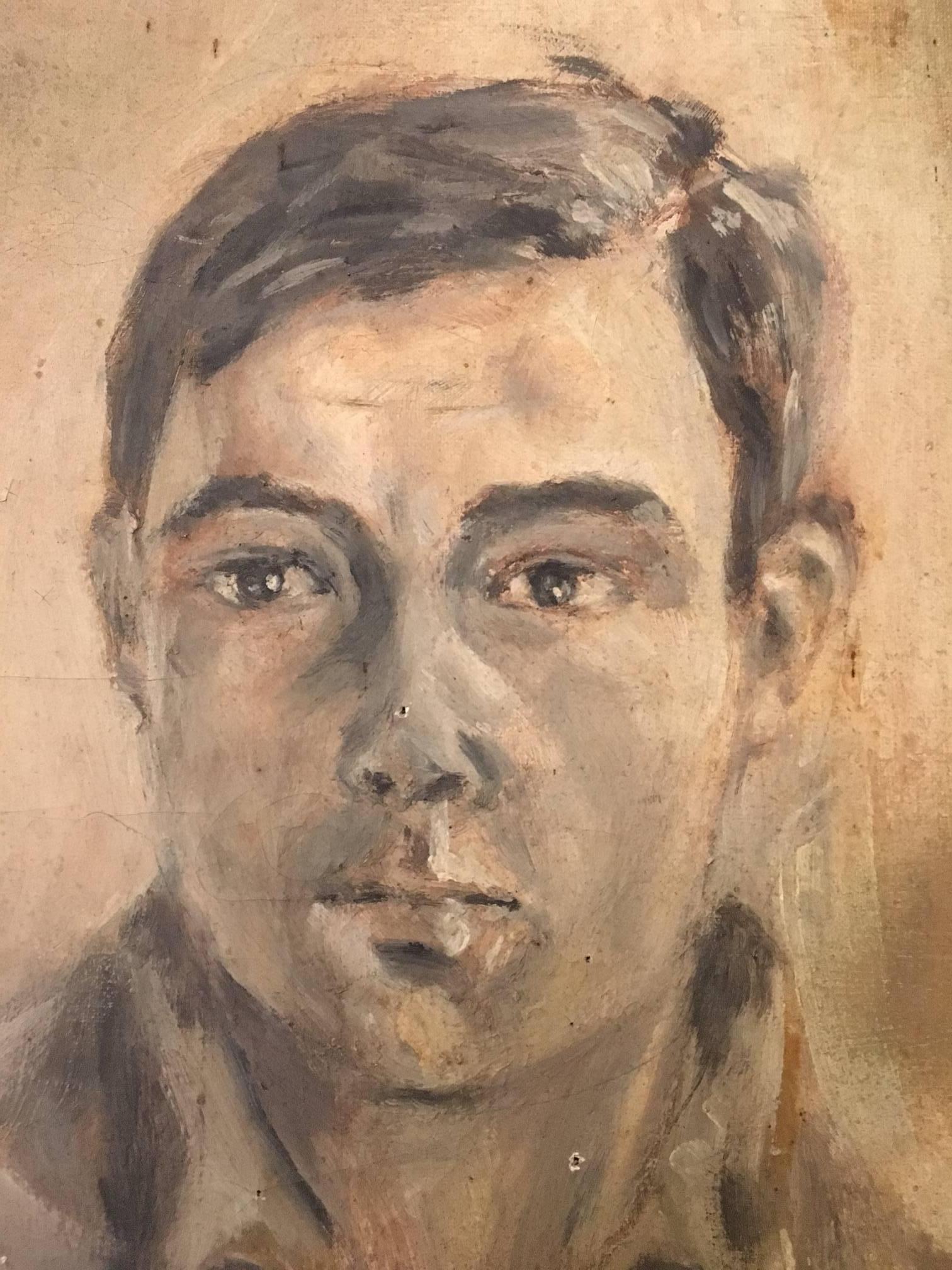Postwar Portrait of a Young Man In Fair Condition In Bordeaux, FR