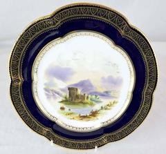 Pair of Early Spode Plates with Pastoral Landscapes by Josiah Spode