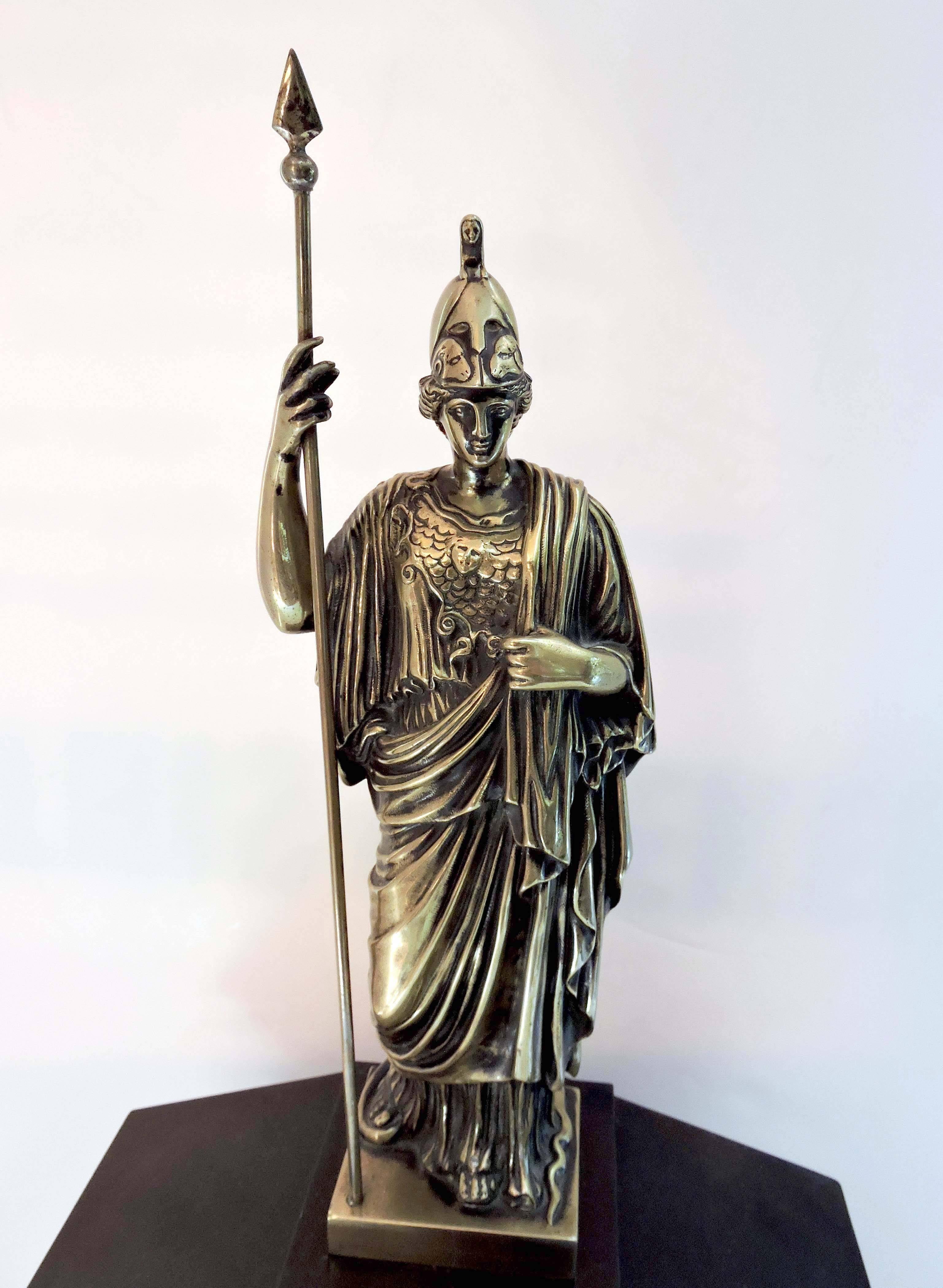 Late 19th Century French Japy Freres Bronze and Slate Figural Clock, Medaille D'or, 1867 For Sale