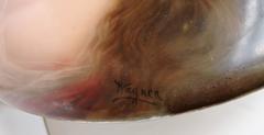 Large KPM Porcelain Oval Plaque "Odalisque" Signed Wagner, Plaque