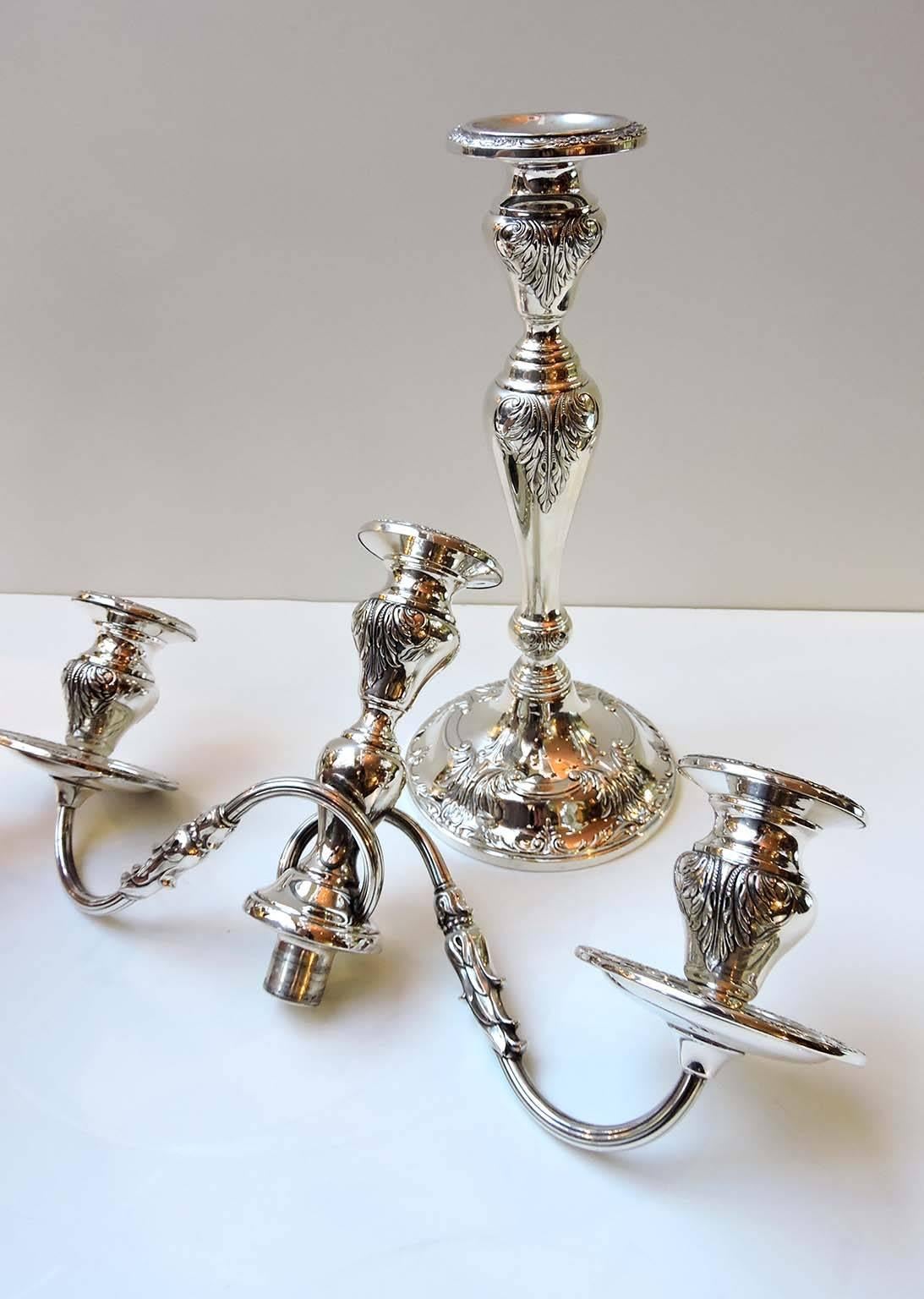 Pair of Large Sterling Candelabras by Whiting 