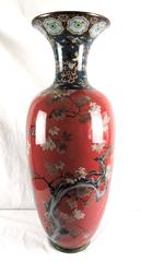 Monumental Meiji Period Cloisonné Palace Size Floor Vase