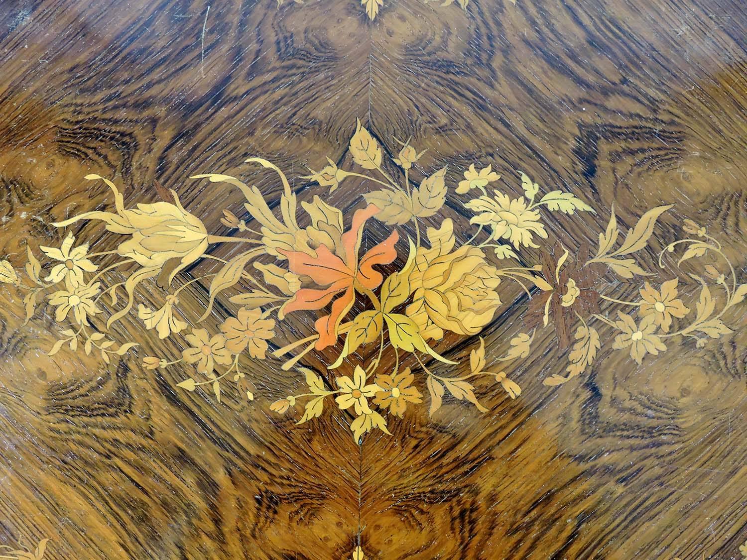 19th Century Louis XV Style Marquetry Games Table with Gilt Bronze Mounts 6